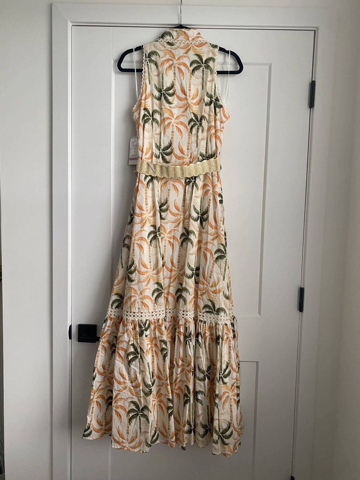 Ann Taylor NWT Taylor Printed Teffeta-Belted Front Button Maxi Dress Size M / US 6-8 / IT 42-44 - 11 Thumbnail