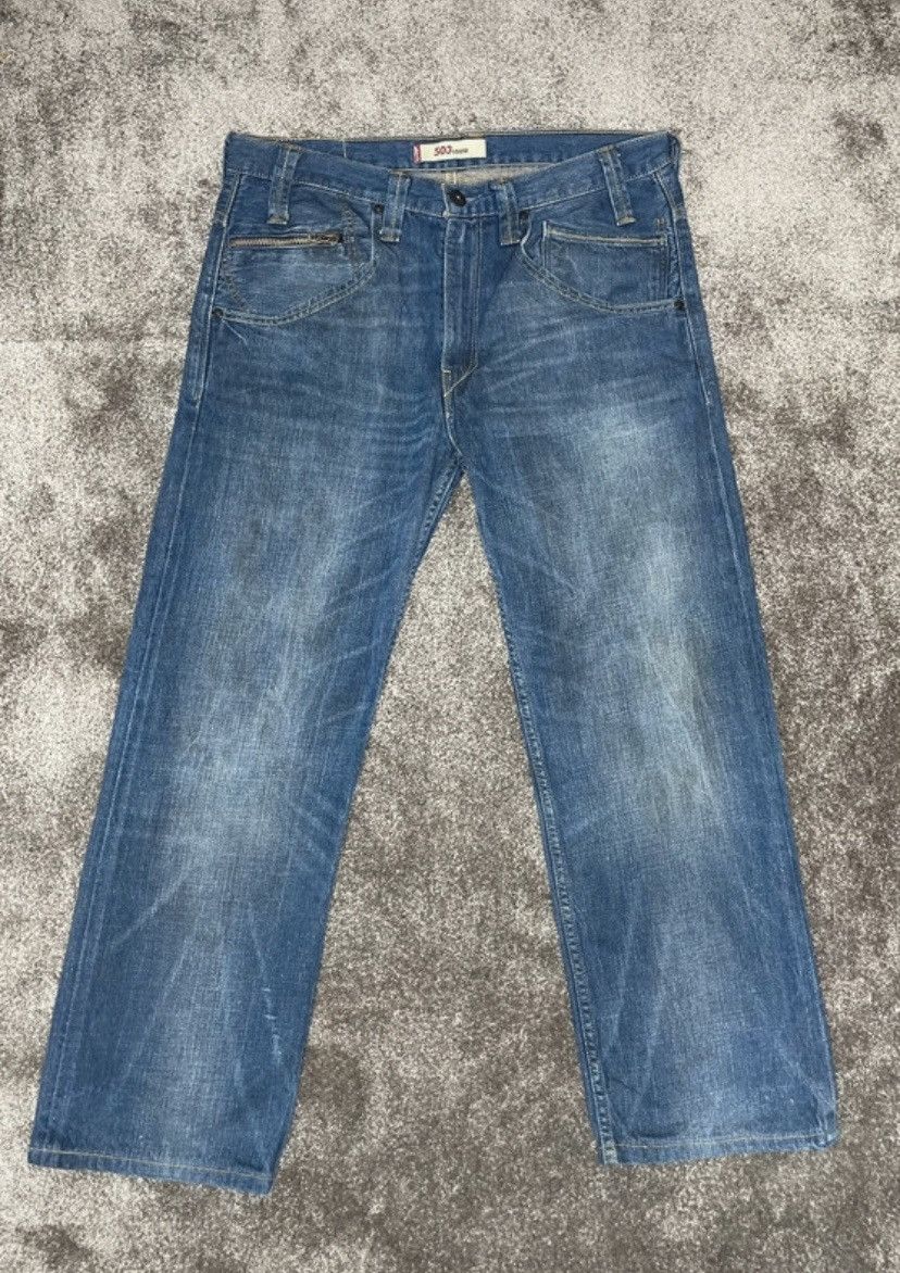 Levi's Vintage Clothing LEVI'S 503 LOOSE 2008 VINTAGE BUCKLE CINCH BACK DENIM PANTS Size US 36 / EU 52 - 2 Thumbnail