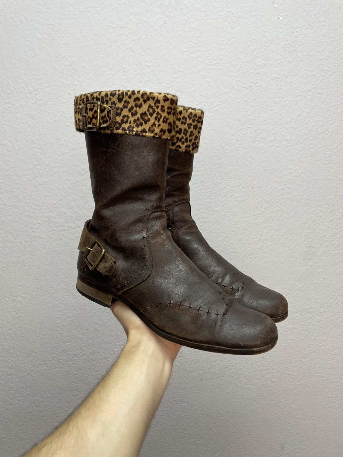 If Six Was Nine AS 98 Vibe Artisan Black Leather Side Zip Ankle Biker Boots Size US 6.5 / EU 39-40 - 1 Thumbnail
