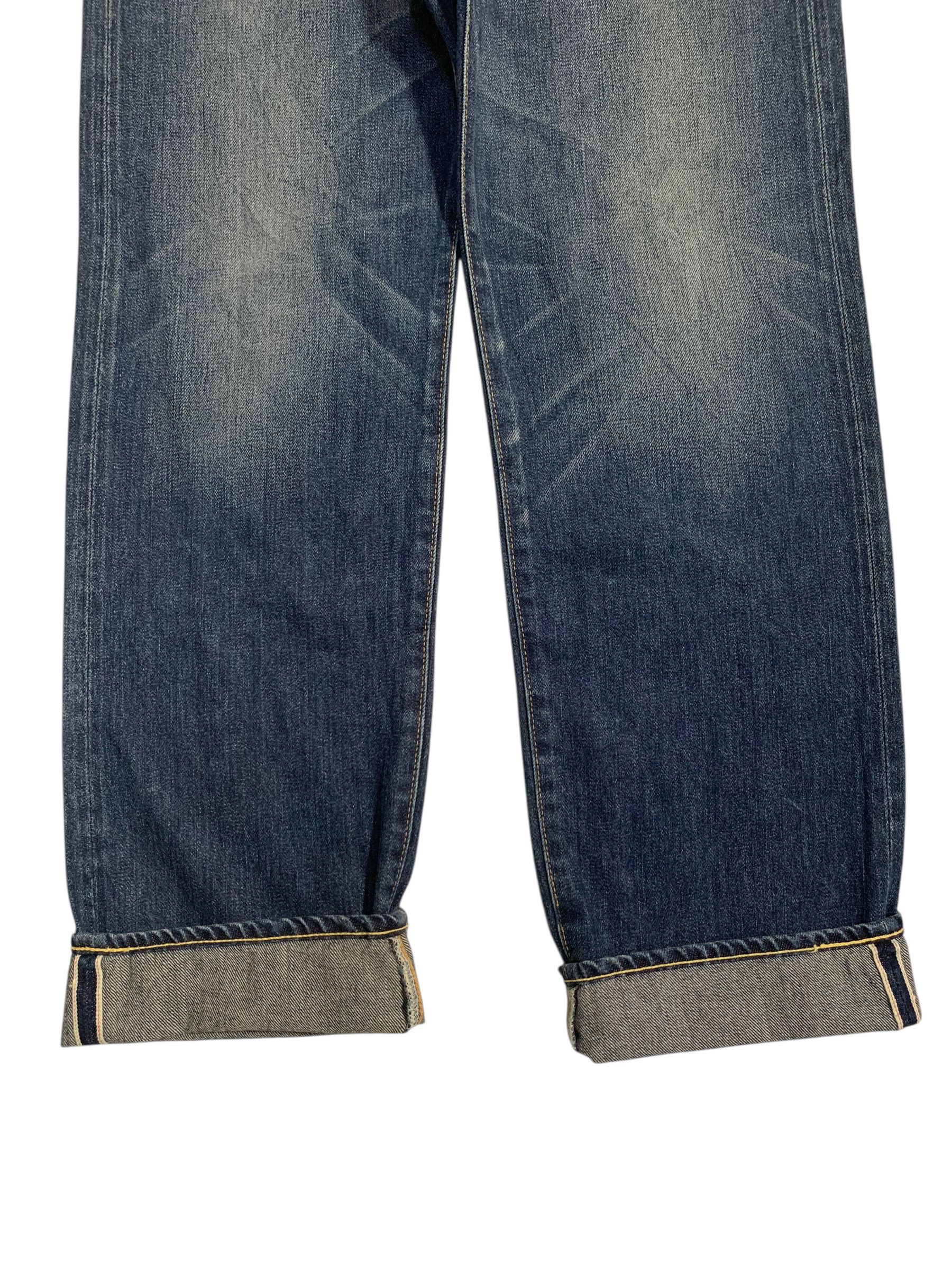 Kapital UNKNOWN BRAND JAPANESE SELVEDGE BUTTON FLY DISTRESSED DENIM Size US 32 / EU 48 - 7 Thumbnail