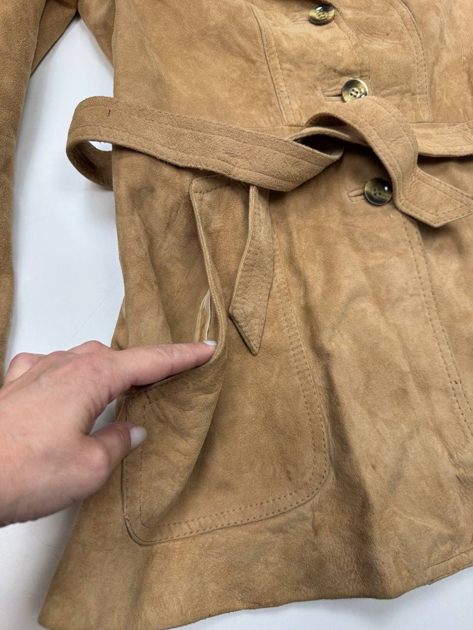 Vintage vintage suede coat for women Size L / US 10 / IT 46 - 7 Thumbnail
