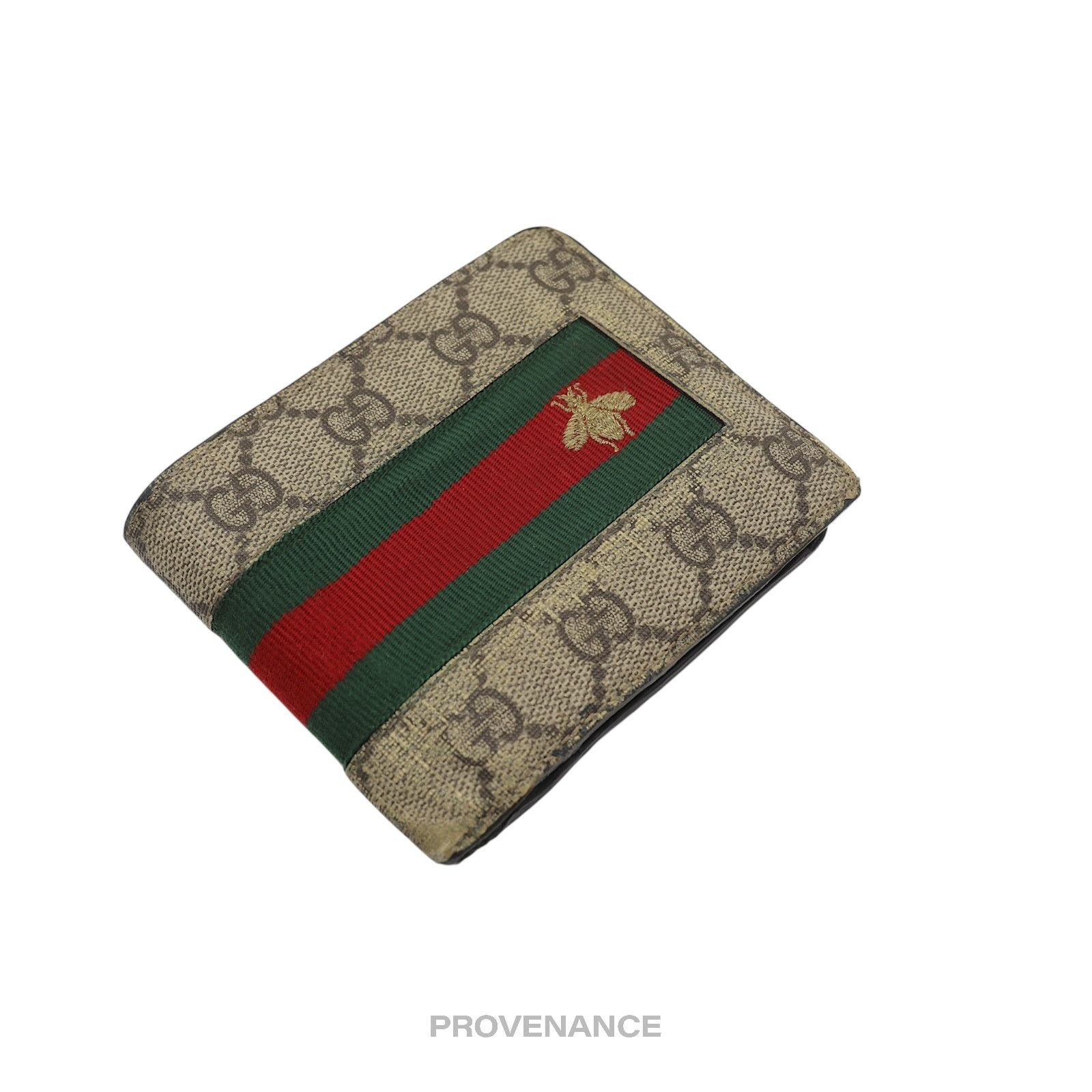 Gucci 🔴 Gucci GG Supreme Bifold Wallet - Signature Web Bee Size ONE SIZE - 3 Thumbnail