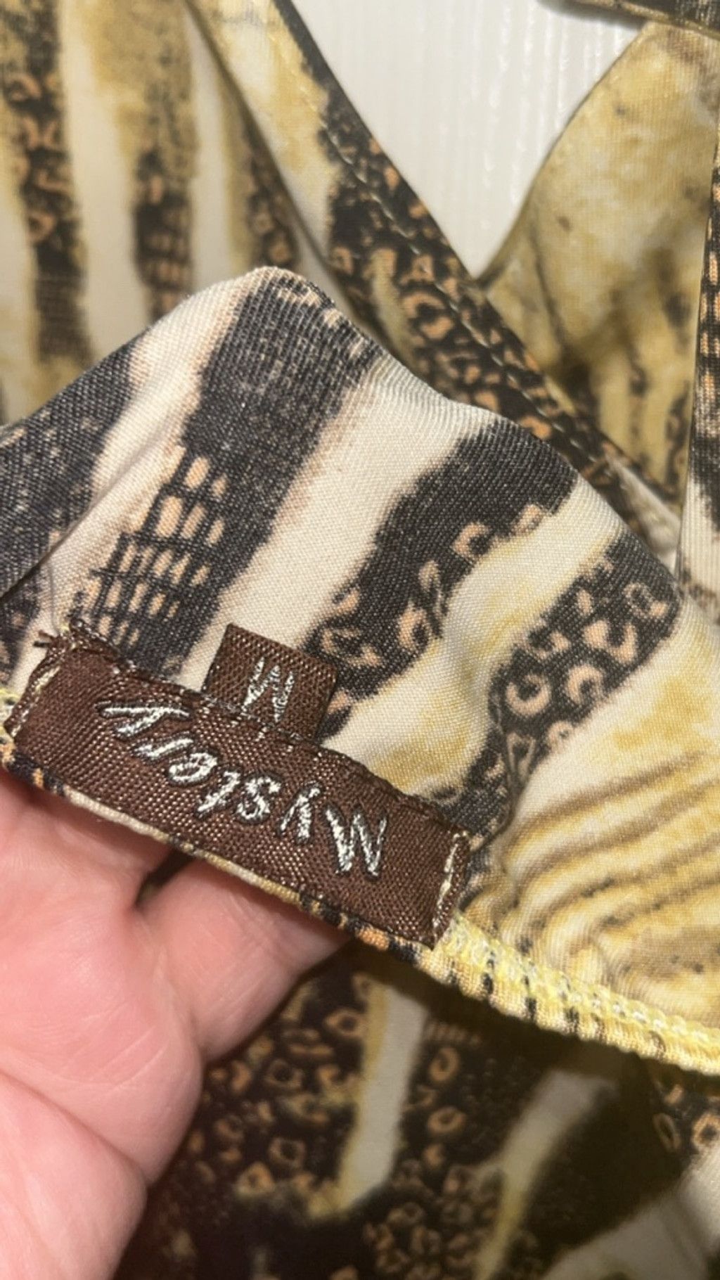 Mystery Ranch Women's Mystery Tank Top M Beige Brown Animal Print Size M / US 6-8 / IT 42-44 - 3 Thumbnail
