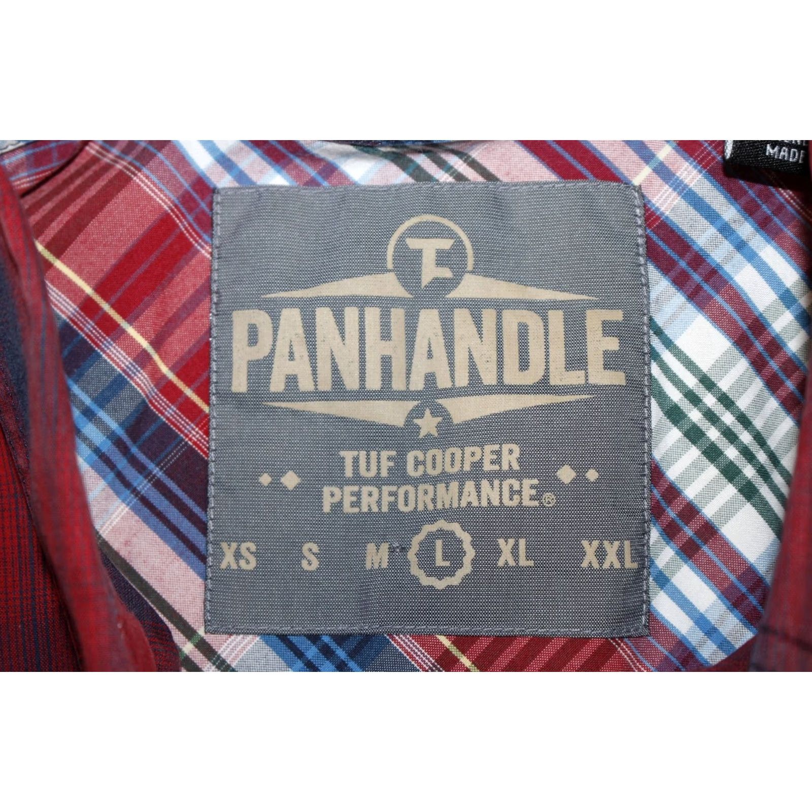 Vintage Panhandle Shirt Men's L Tuf Cooper Performance Button Down Western Rodeo Plaid Red Size US L / EU 52-54 / 3 - 7 Thumbnail