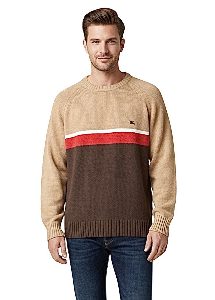 Burberry Burberry rare sweater jumper cotton size L camel Size US L / EU 52-54 / 3 - 1 Thumbnail