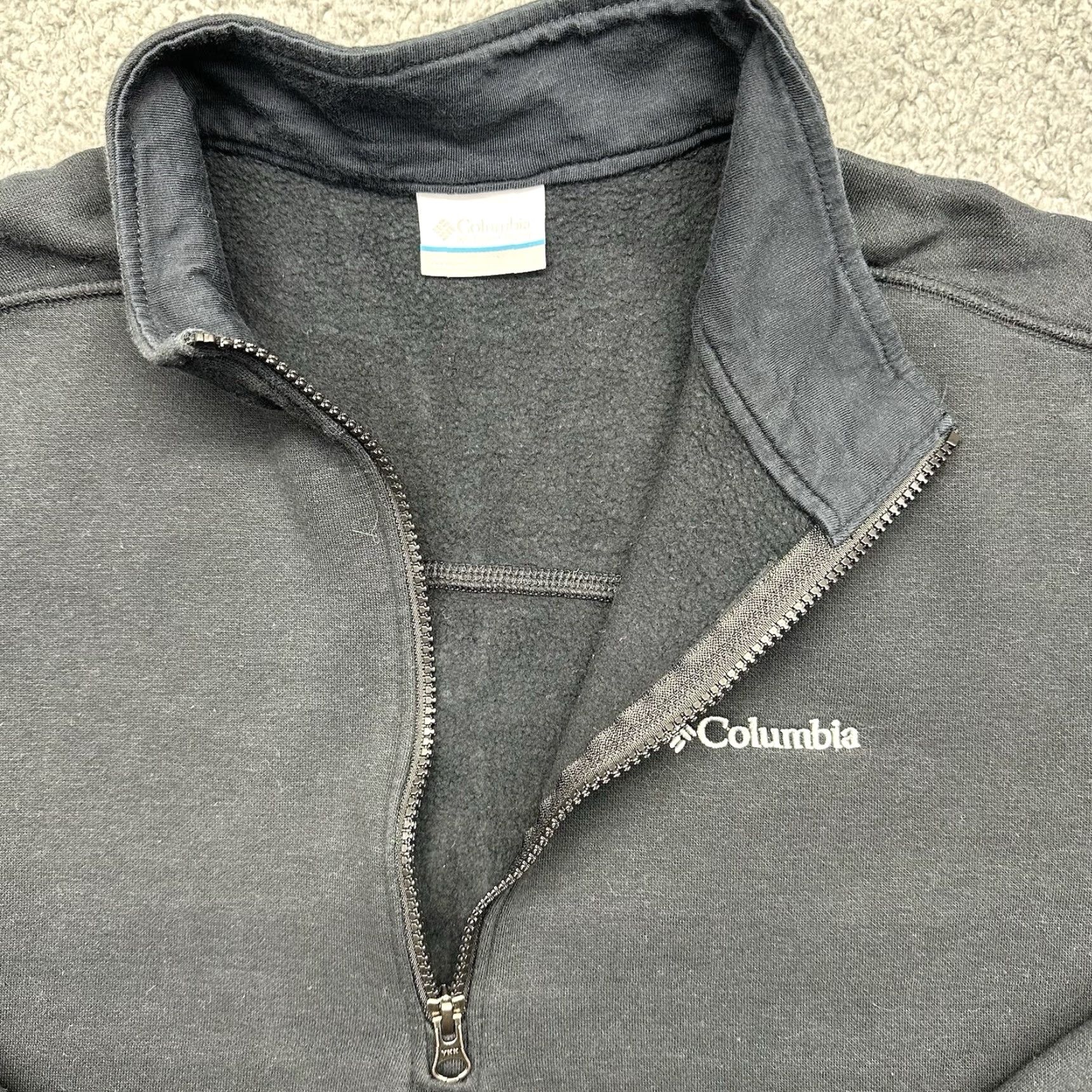 Vintage Columbia Shirt XL Black 1/2 Zip Pullover Fleece Mock Neck Sweatshirt Mens Size US XL / EU 56 / 4 - 7 Thumbnail