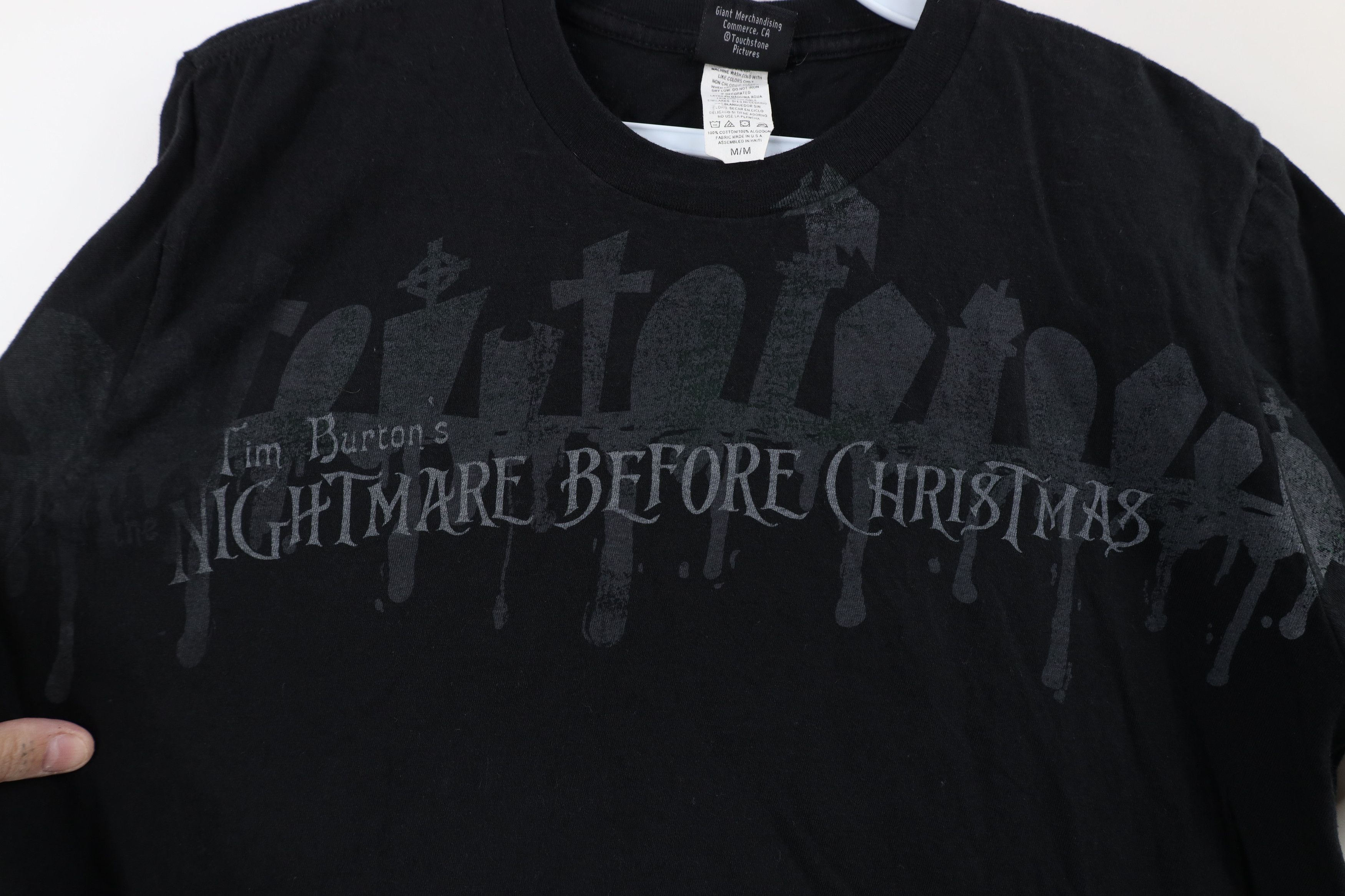 Vintage Vintage Tim Burtons The Nightmare Before Christmas T-Shirt Size US M / EU 48-50 / 2 - 4 Thumbnail