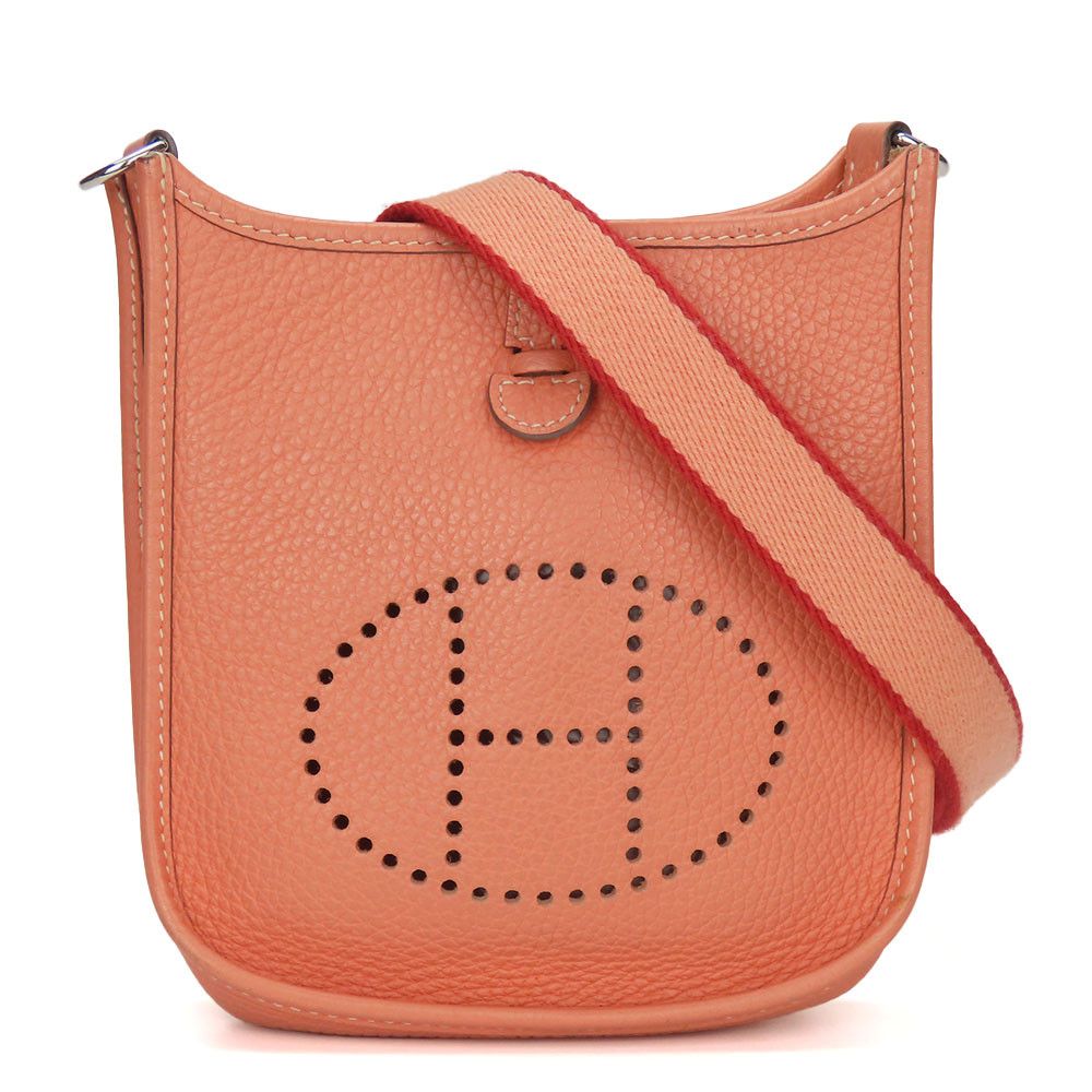 Hermes Evelyne Tpm Togo Shoulder Bag Leather Shoulder Bag Q Duty Free For Usa in Pink, Women's