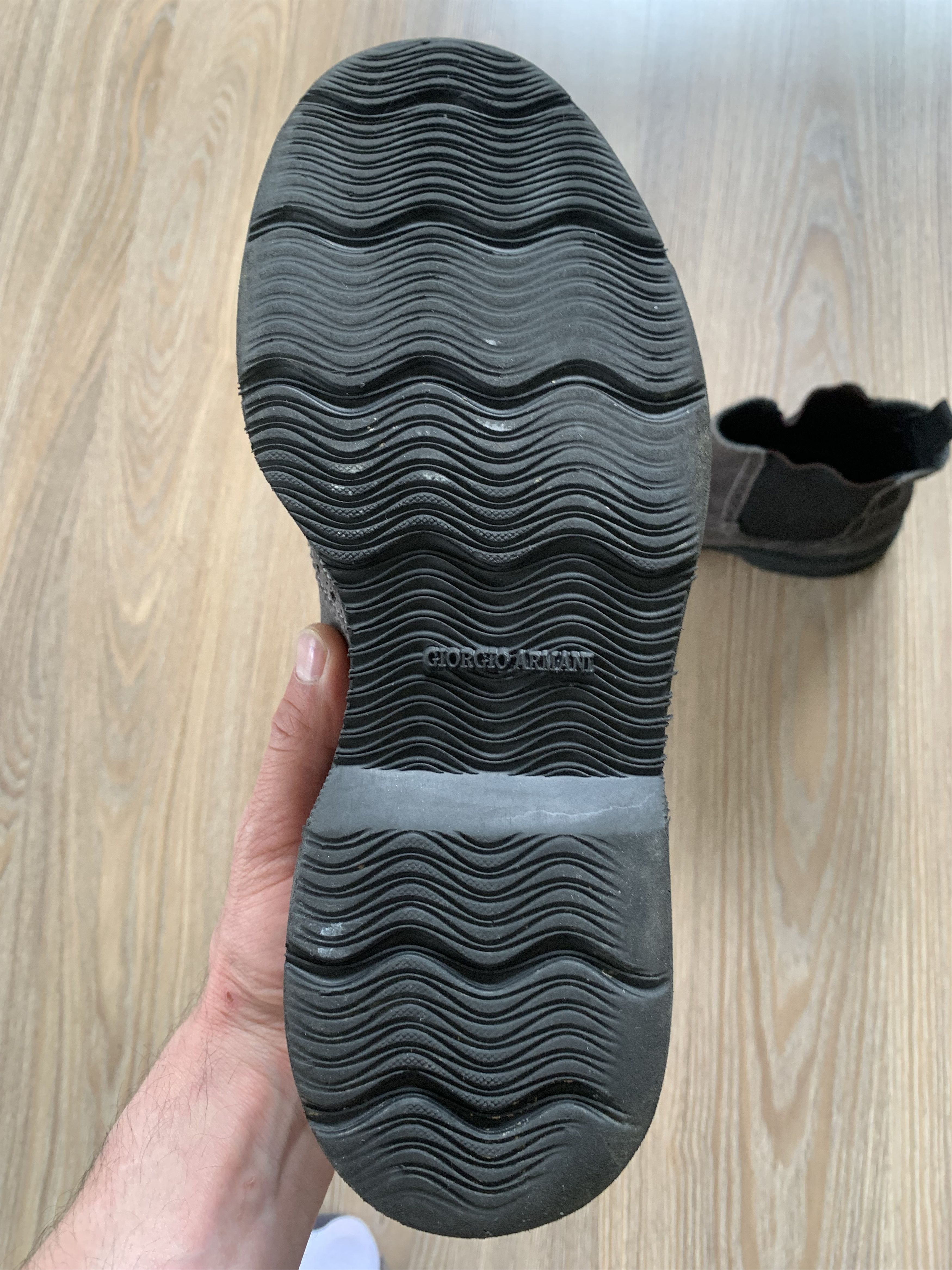 Giorgio Armani Giorgio Armani Grey Leather Suede Boots Chelsea Size US 10.5 / EU 43-44 - 9 Thumbnail
