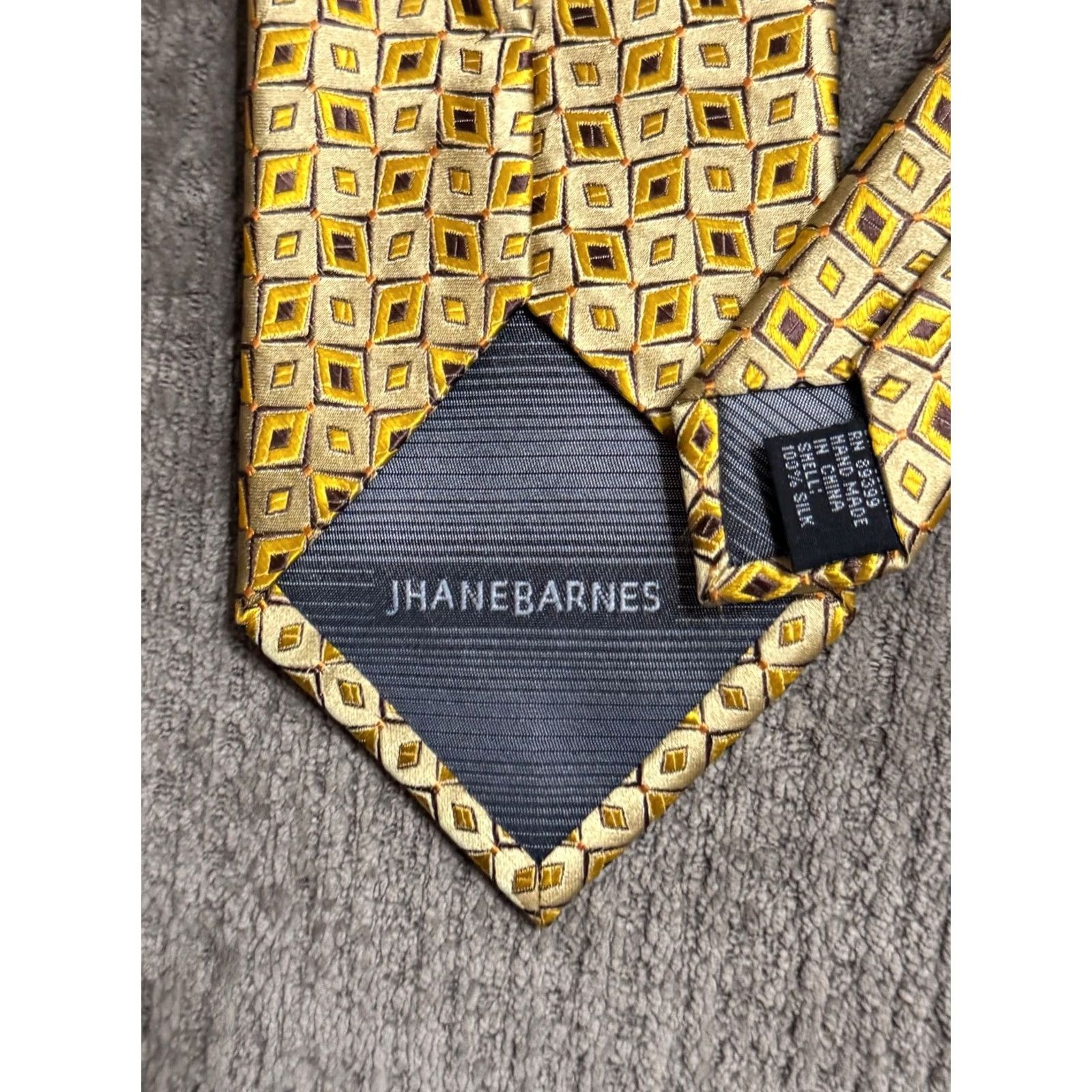 Vintage MINT Jhane Barnes Original Pattern Mens Silk Necktie Tie Size ONE SIZE - 2 Thumbnail