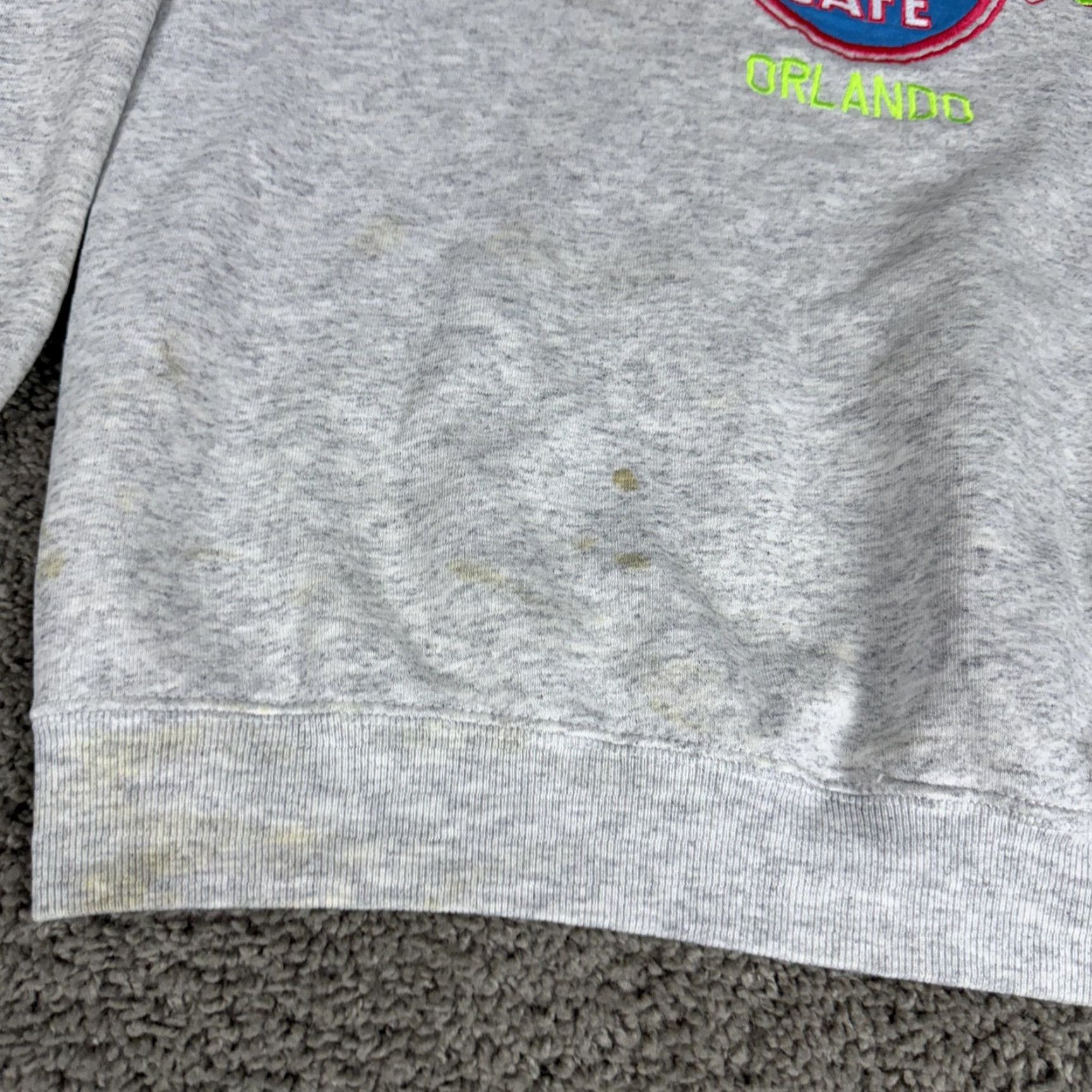 Hard Rock Cafe VINTAGE Hard Rock Cafe Sweatshirt Mens XL Gray Neon Save The Planet 90s City Music Retro Embroidered Logo Graphic Print Heavyweight Fleece Crew Neck Size US XL / EU 56 / 4 - 4 Thumbnail