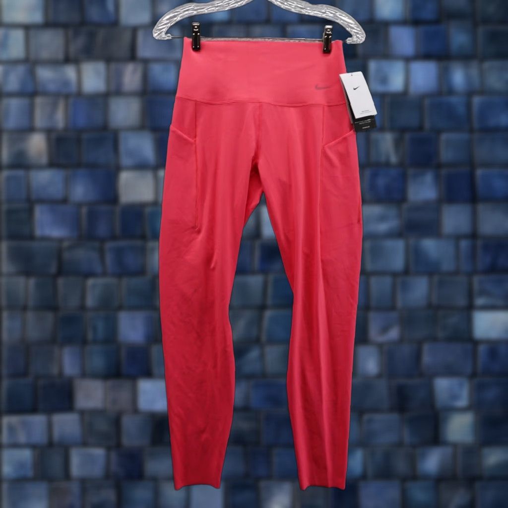 Nike Universa Legging 7/8 Medium Pink Women Medium Rise High NWT Moisture Wicking Quick Dry