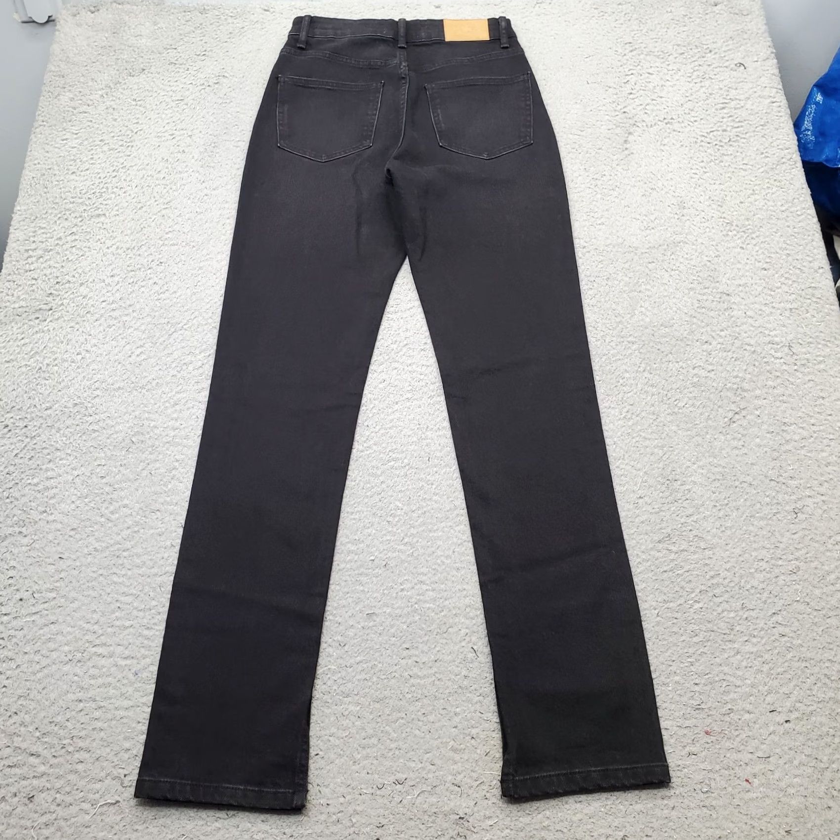 Zara Zara Womens Jeans 4 Black Denim Stretch Straight Leg 31" Inseam Dark Wash 5-Pocket Regular Size 4 Womens Size: 4 Black Jeans Size 27" / US 4 / IT 40 - 2 Thumbnail