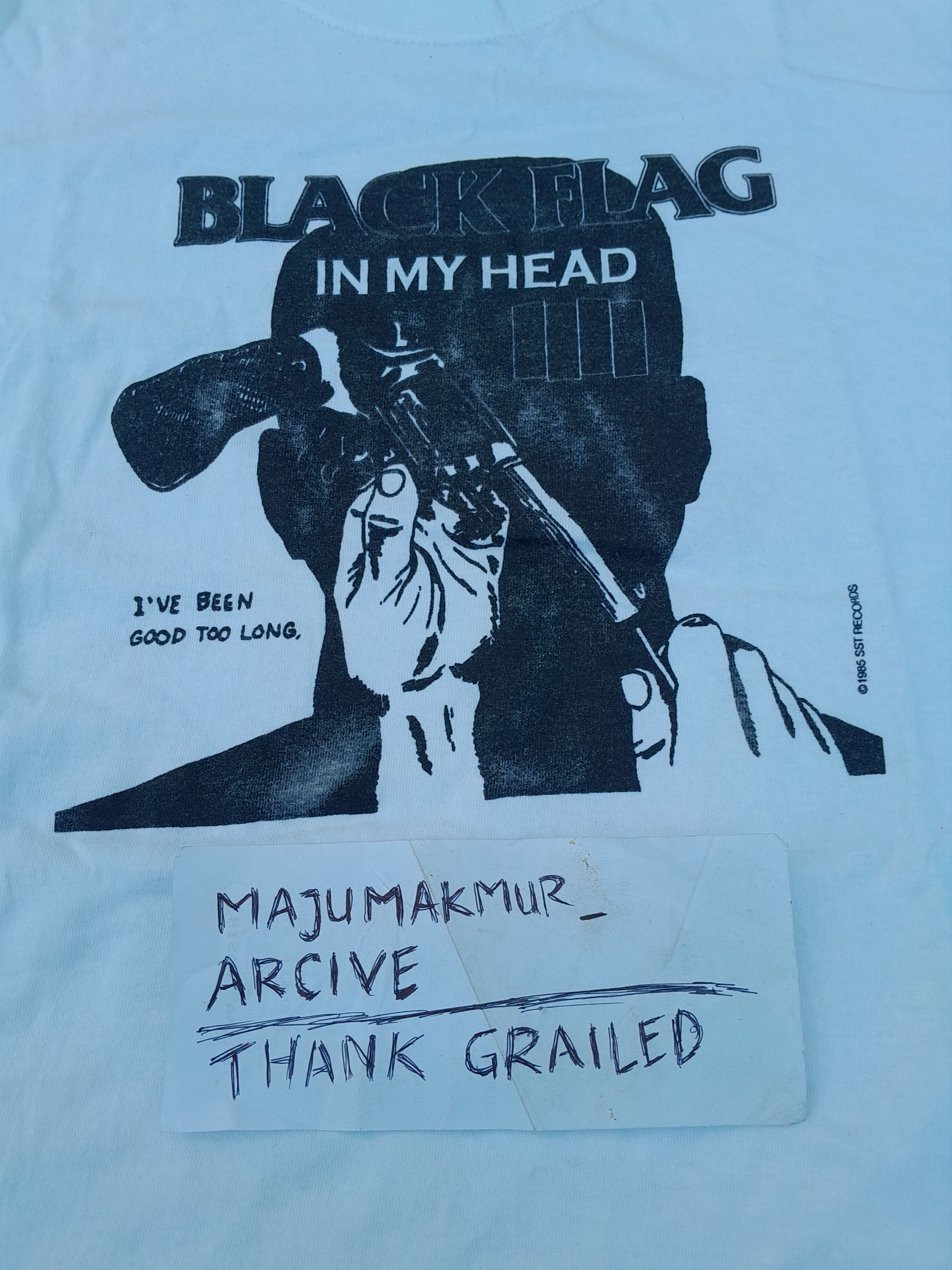Black Flag Vintage 00s Black Flag In My Head raptee style Size US XL / EU 56 / 4 - 6 Thumbnail