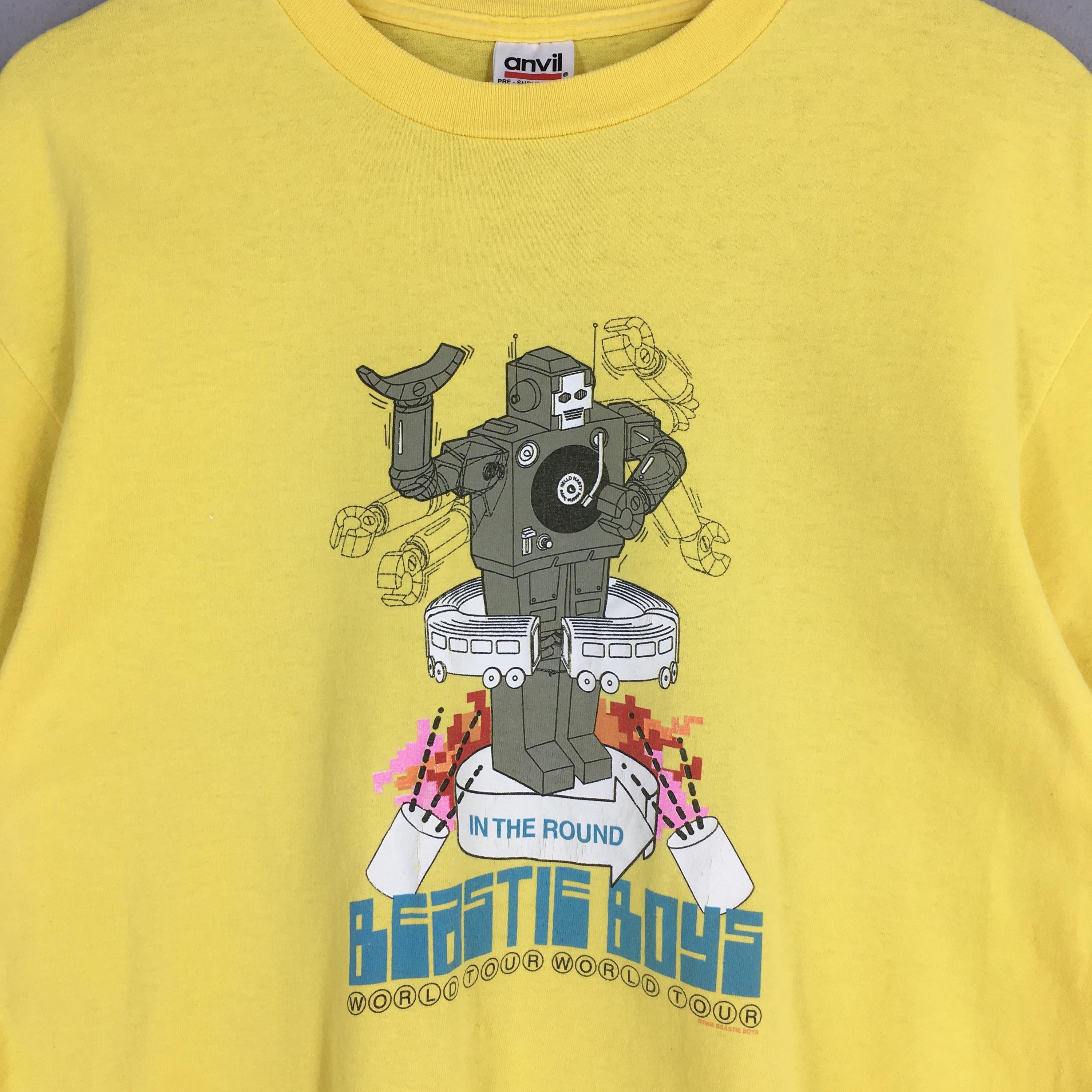 Band Tees 1998 Beastie Boys Robot Hello Nasty Yellow Tshirt Large Size US L / EU 52-54 / 3 - 2 Thumbnail