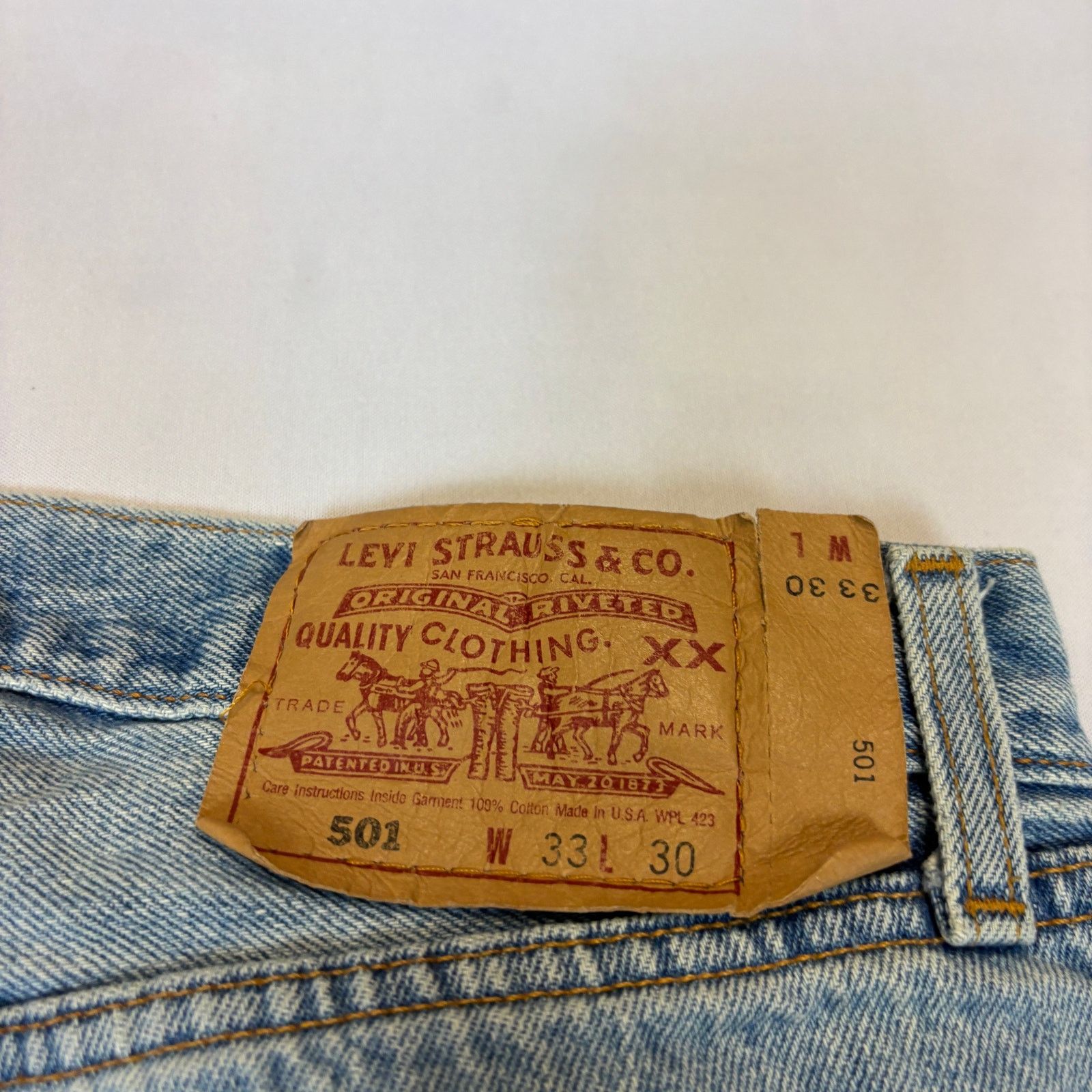 Levi's Vintage 90s Levi's 501 Straight Leg Jeans 31x29 Size US 31 - 4 Thumbnail