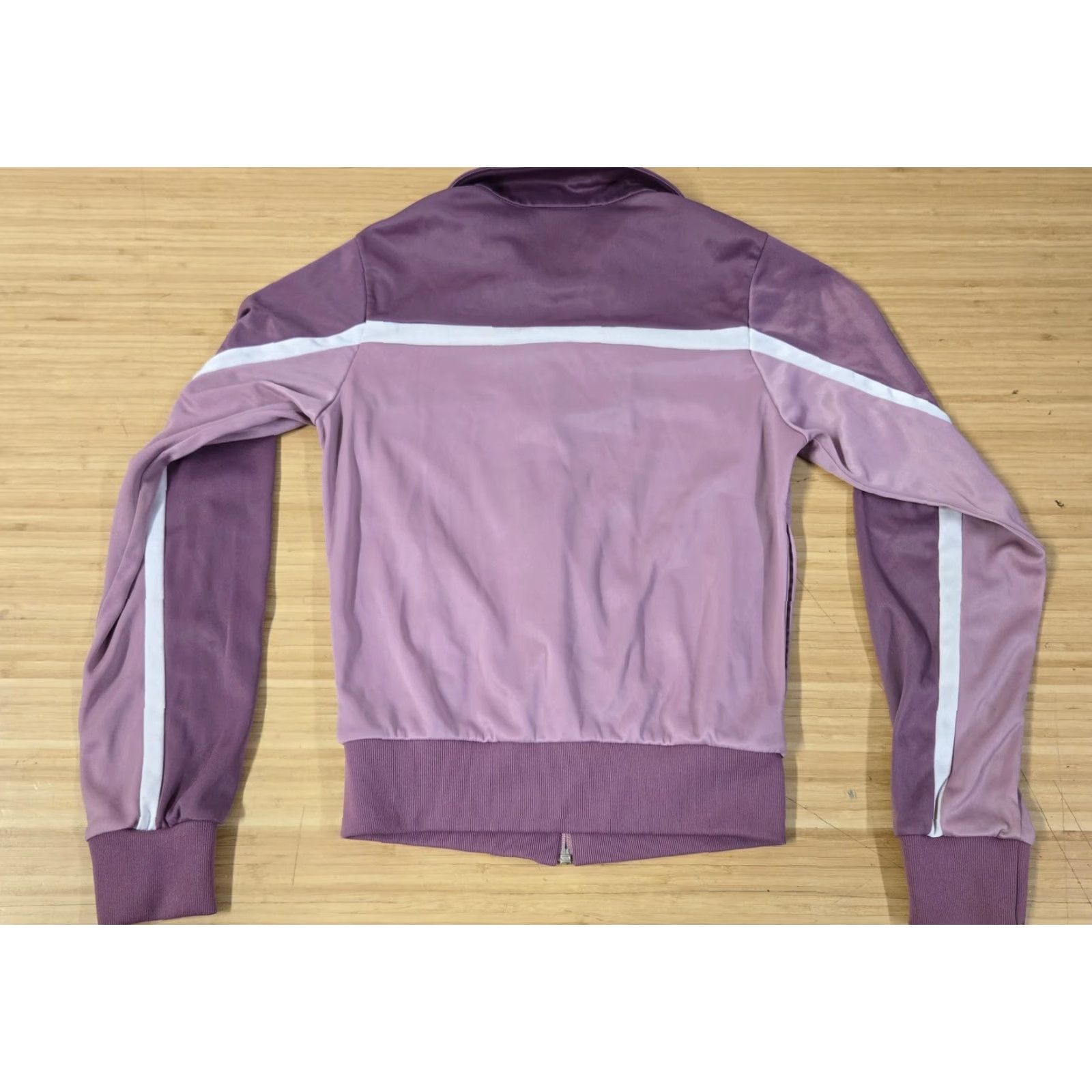 Nike VINTAGE Nike Jacket Womens S Purple White Stripe Track Zip Made in Japan 80s Size S / US 4 / IT 40 - 7 Thumbnail