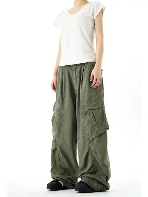 VIBE Retro High Street Hip Hop Loose Wide Leg Casual Pants Size US 32 / EU 48 - 3 Thumbnail