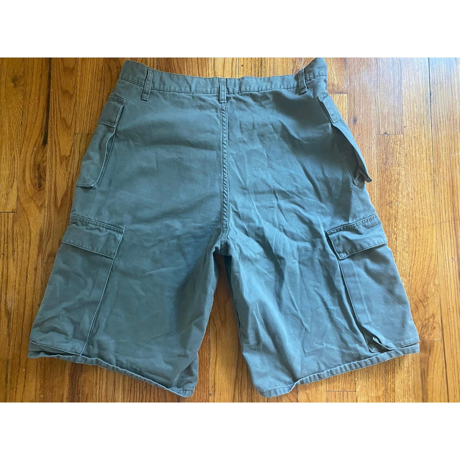 Levi's VTG Levis Silvertab Khakis Shorts Green Cargo 4Pocket Y2K 36 Size US 36 / EU 52 - 4 Thumbnail