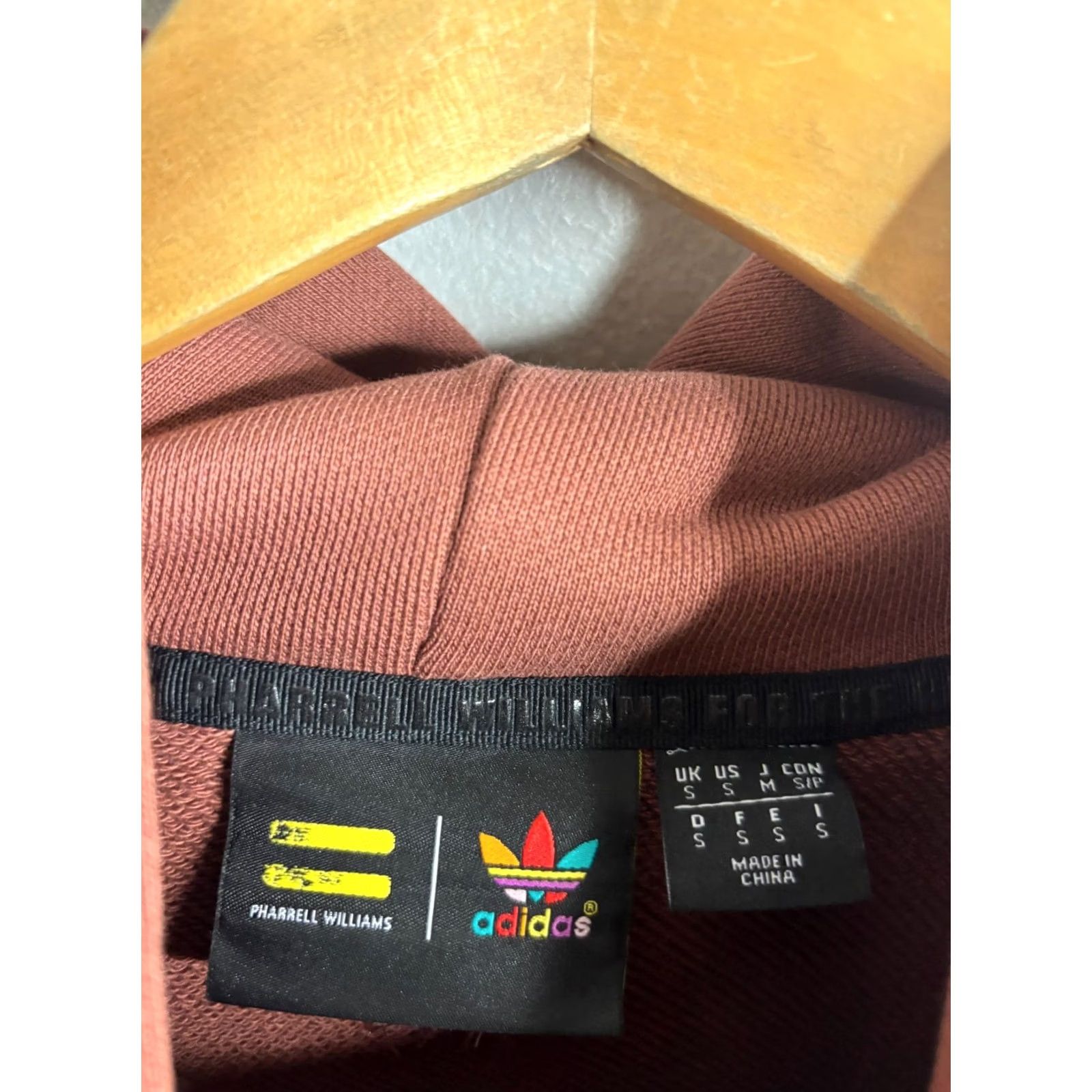 Adidas Adidas Human Race Pharrell Basics Faded Hoodie Brown Mens Small Size US S / EU 44-46 / 1 - 4 Thumbnail