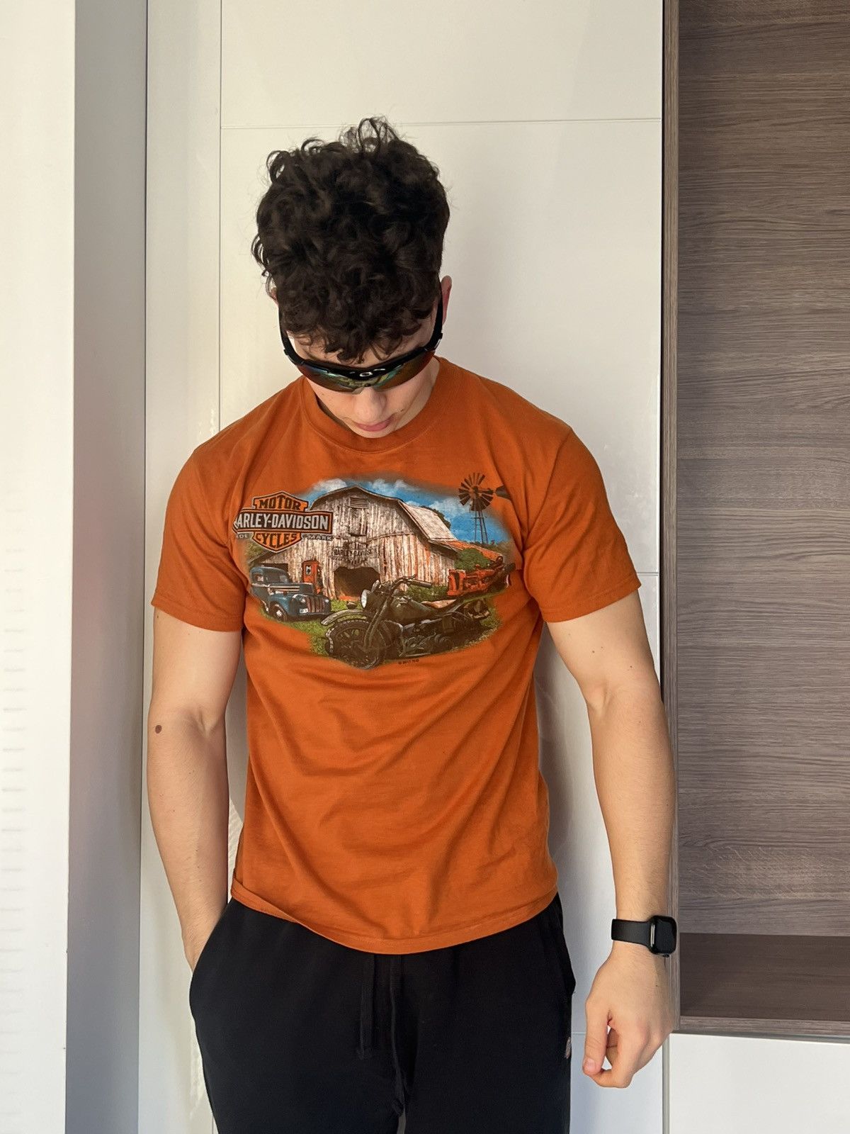 Harley Davidson × Vintage ‼️Vintage Harley Davidson Archival Double Print Tee‼️ Size US M / EU 48-50 / 2 - 9 Thumbnail