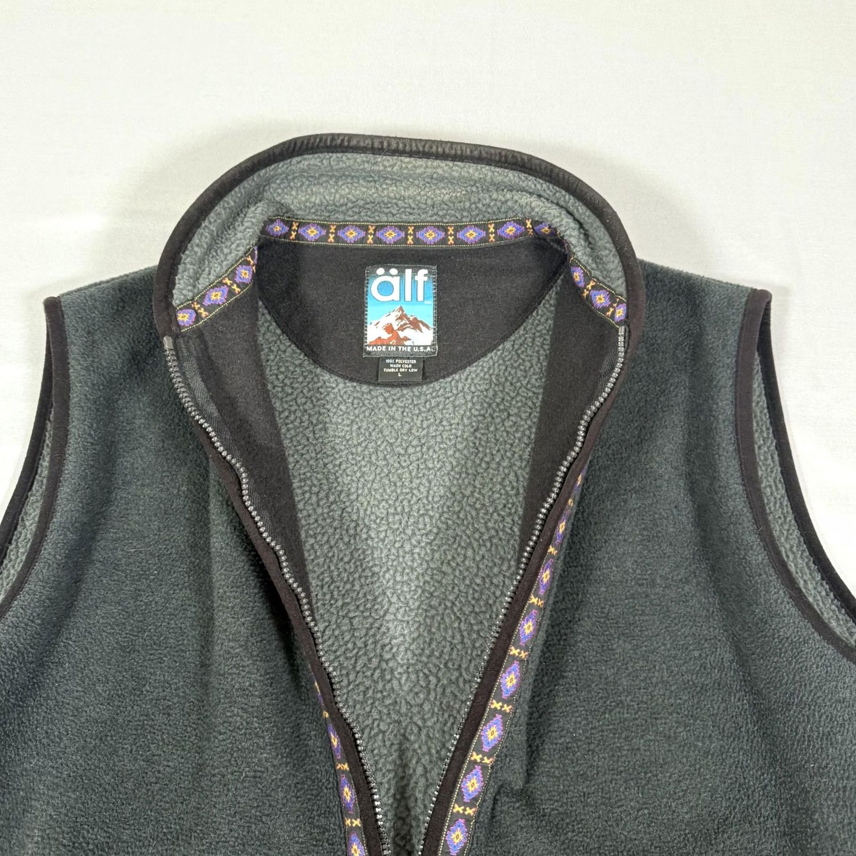 Vintage Kuhl Mens Vest Gray Fleece Zip Front Outdoor 90s Älf Stand Collar Pockets Short Length Size US L / EU 52-54 / 3 - 6 Thumbnail