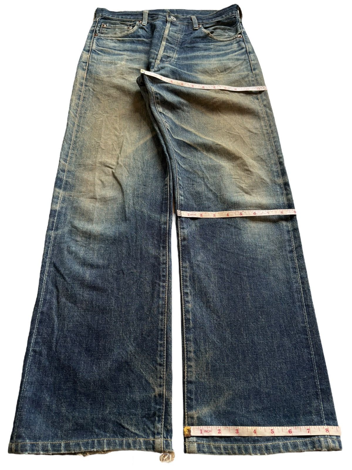 Levi's Vintage 80s Levis 503B Big E Selvedge Ripped Baggy Jeans Size US 30 / EU 46 - 15 Thumbnail
