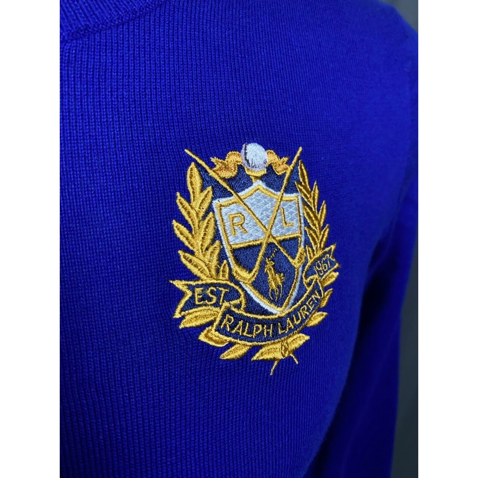 Ralph Lauren Blue Label MINT! Ralph Lauren Blue Label Big Logo Men's Blue Crewneck S Size US M / EU 48-50 / 2 - 9 Thumbnail