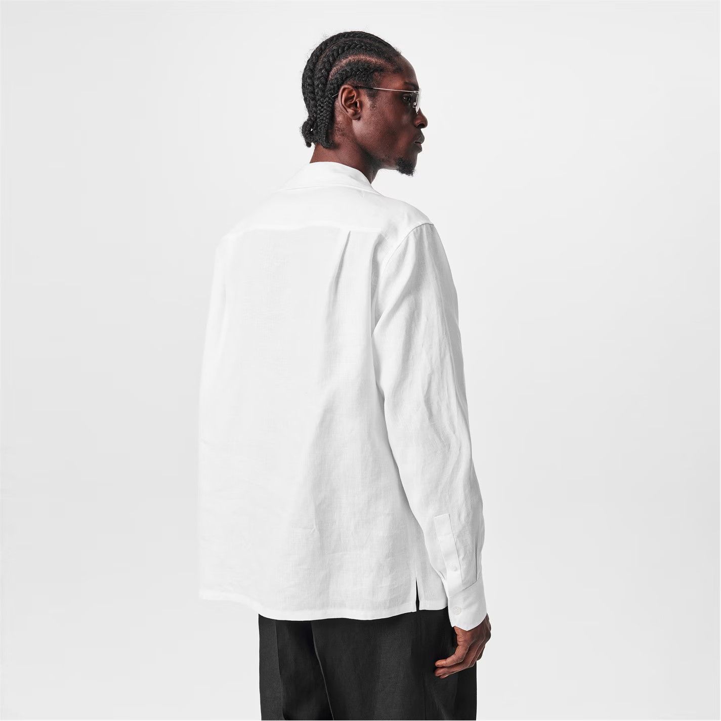 Dolce & Gabbana o1g2r1mq0426 Long Sleeve Linen Shirt in White Size US L / EU 52-54 / 3 - 3 Thumbnail
