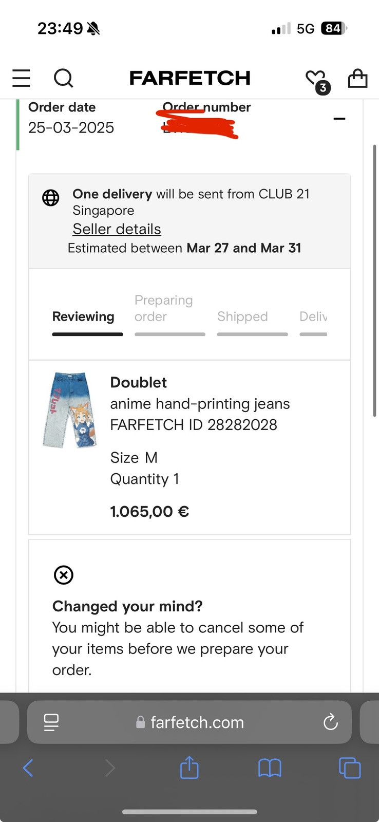Doublet Doublet anime hand-printing jeans 150/228 Size US 29 - 10 Thumbnail