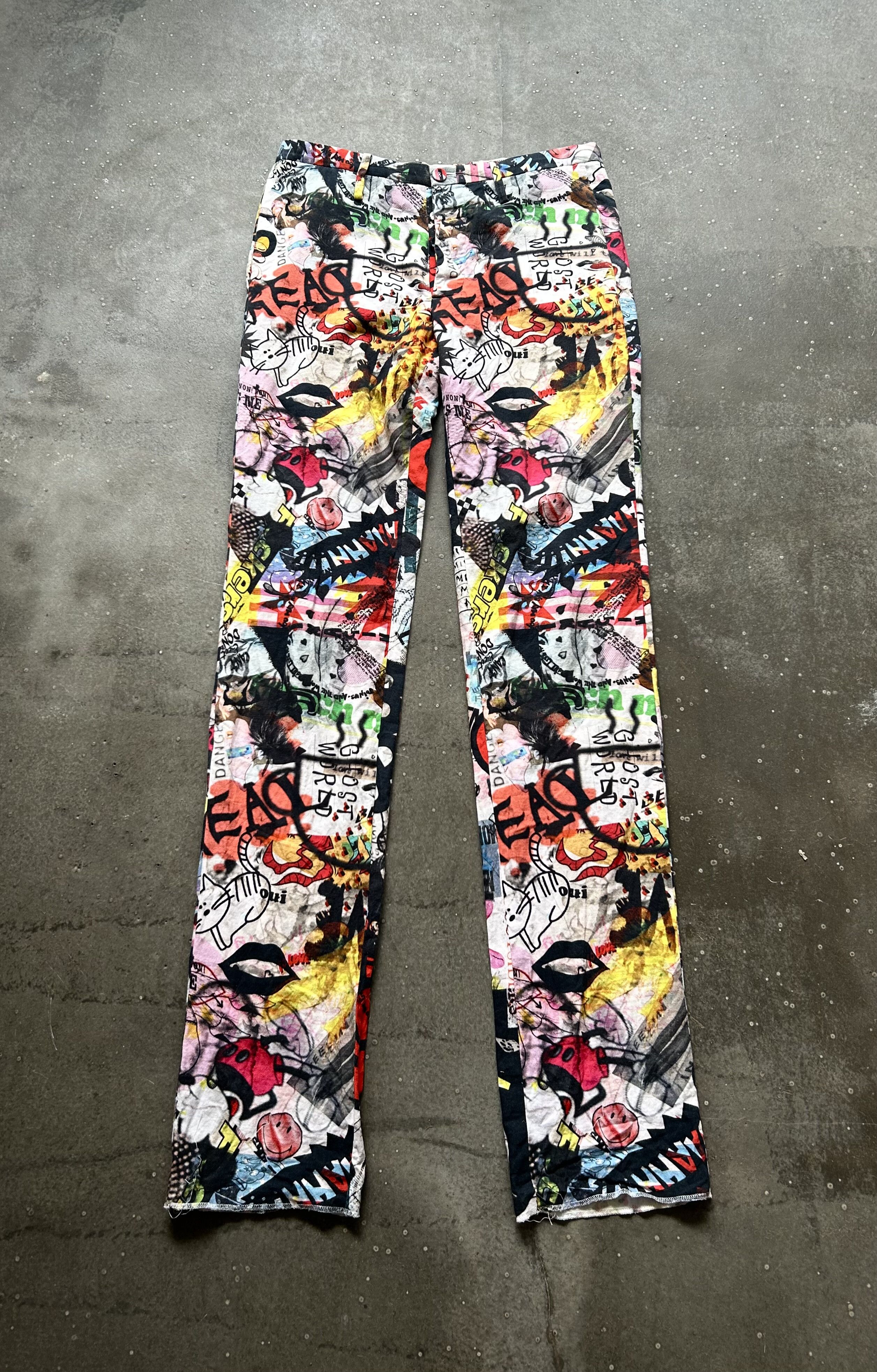 Nozomi Ishiguro Nozomi Ishiguro Graffiti Print Long Pants Size US 34 / EU 50 - 1 Thumbnail