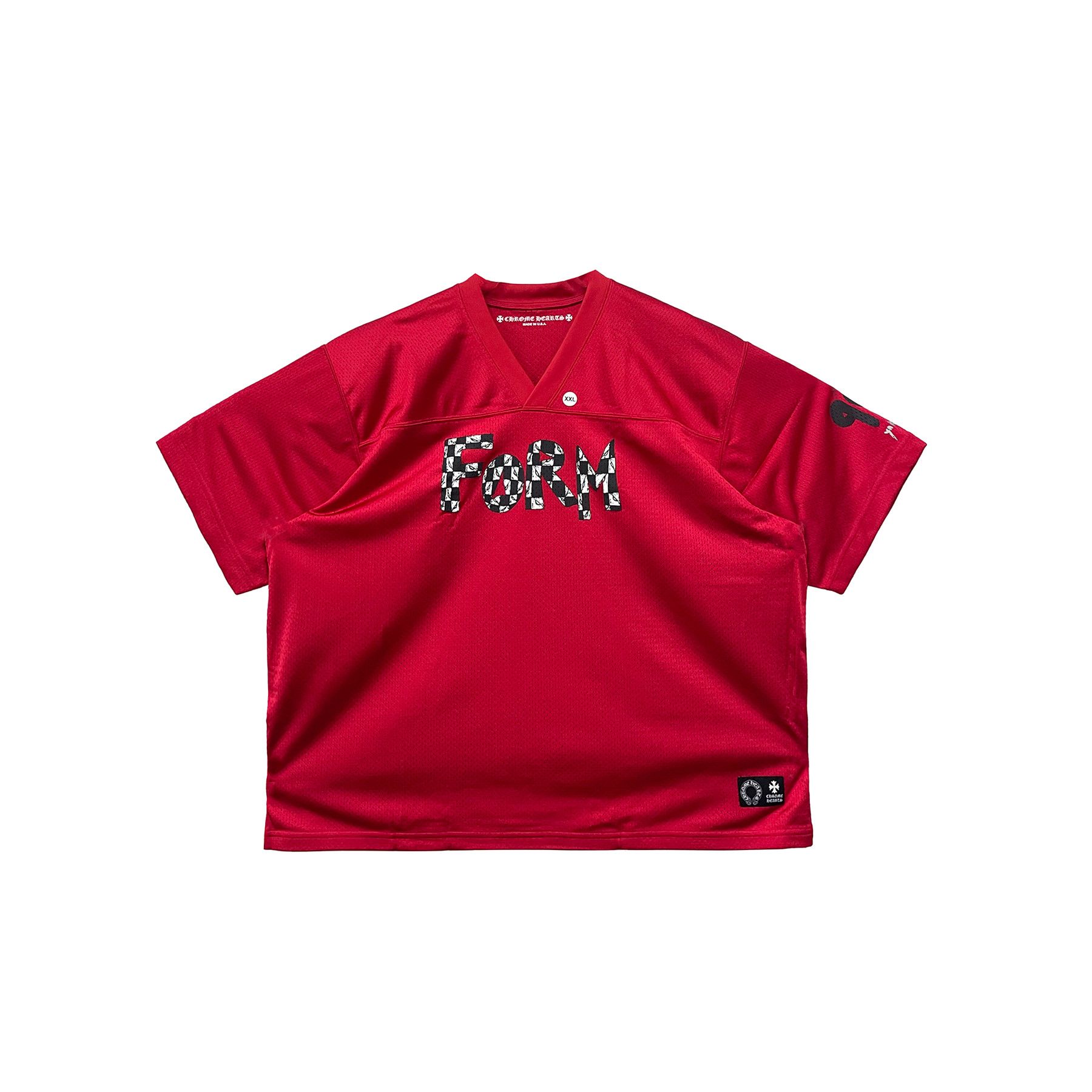 在庫少★送料込！【Chrome Hearts】Sports Mesh Warm Up Jersey Sports Mesh Short Sleeve Warm Up Jersey “Black”