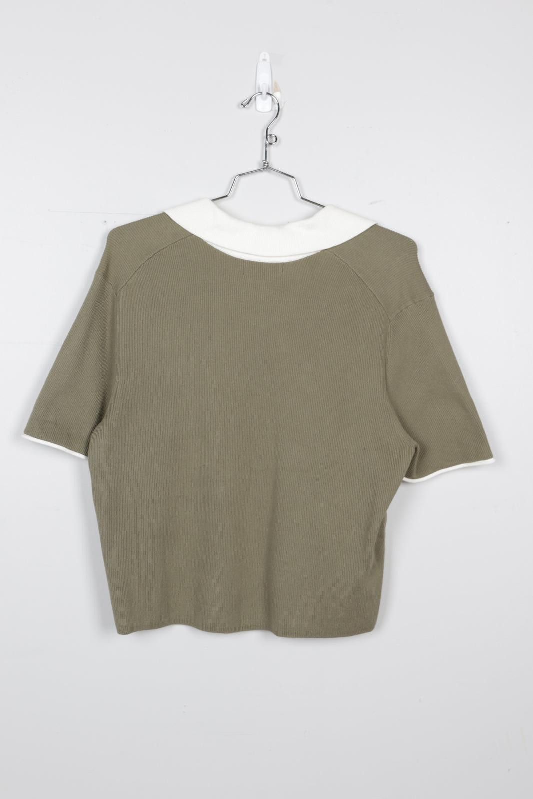 Banana Republic 2010's Banana Republic Ribbed Short Sleeve Polo Size XL / US 12-14 / IT 48-50 - 2 Thumbnail
