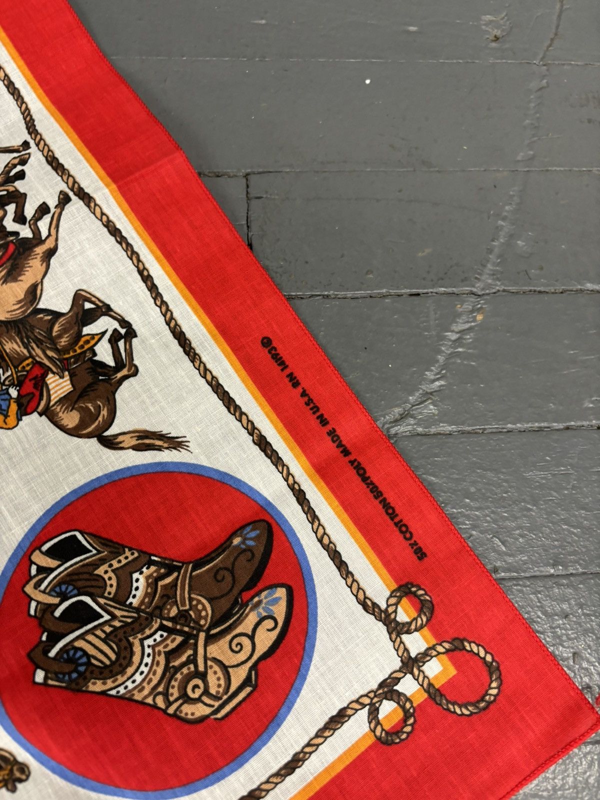 Vintage Vintage 90s American pride bulldog bandanna Size ONE SIZE - 3 Thumbnail