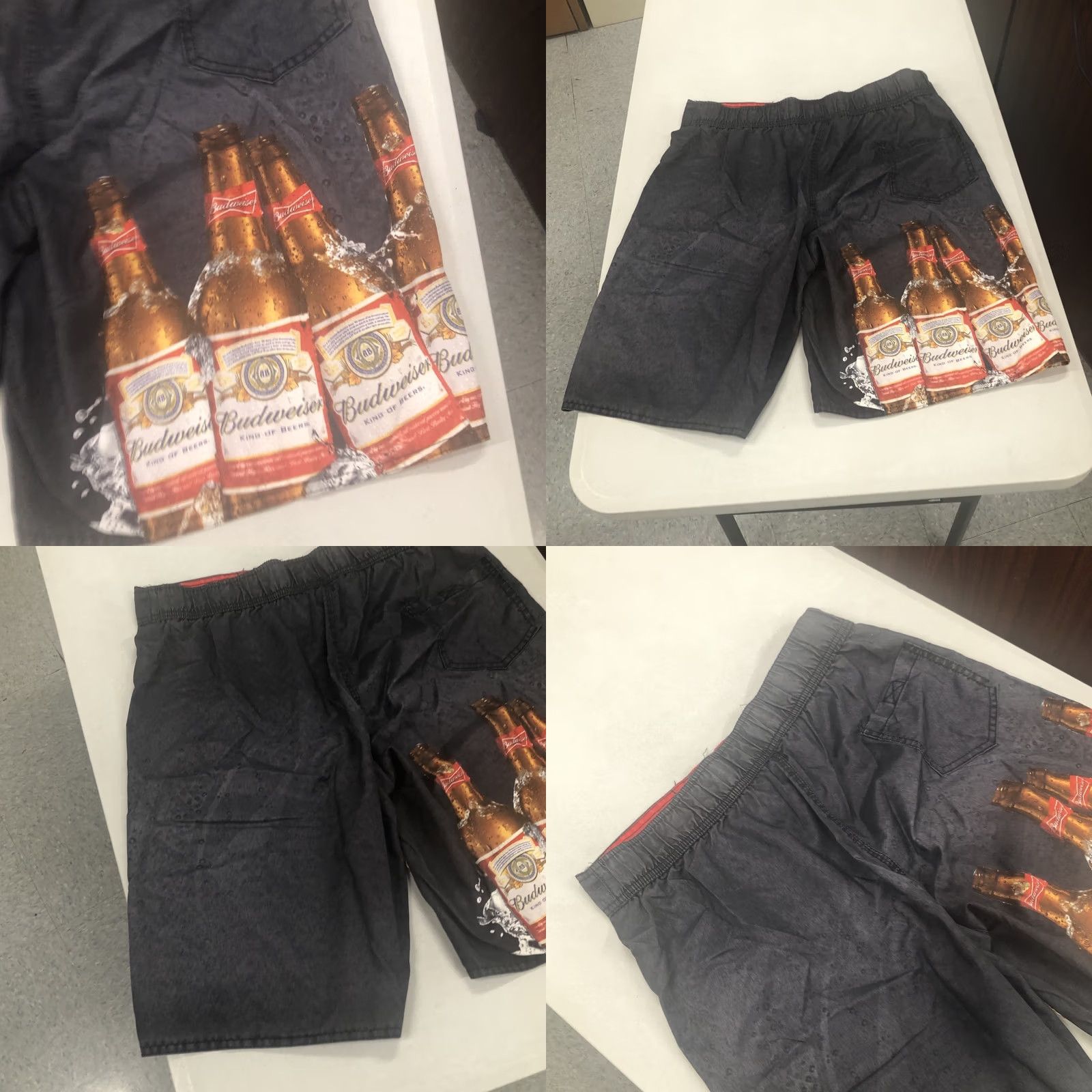 Budweiser Mens Board Shorts Swim Trunks Budweiser Anheuser-Busch 2014 Dark Gray SZ 34 Mens Size US 34 / EU 50 - 9 Thumbnail