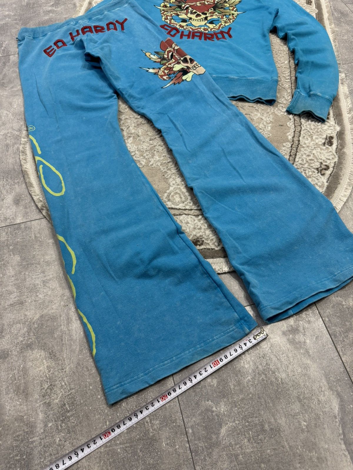 Ed Hardy Vintage Y2k Ed Hardy Suit(Pants+Zip Sweatshirt) Japanes 90’s Size L / US 10 / IT 46 - 5 Thumbnail