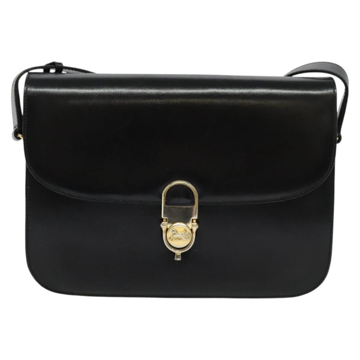 Celine CELINE Shoulder Bag Leather Black Gold Size ONE SIZE - 2 Thumbnail