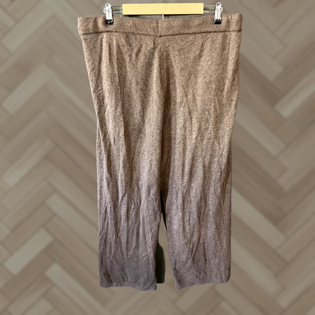 Gap Gap Womens Brown Wide Leg Knit Sweatpants Pull On Size XL Size 40" / US 18 - 1 Thumbnail
