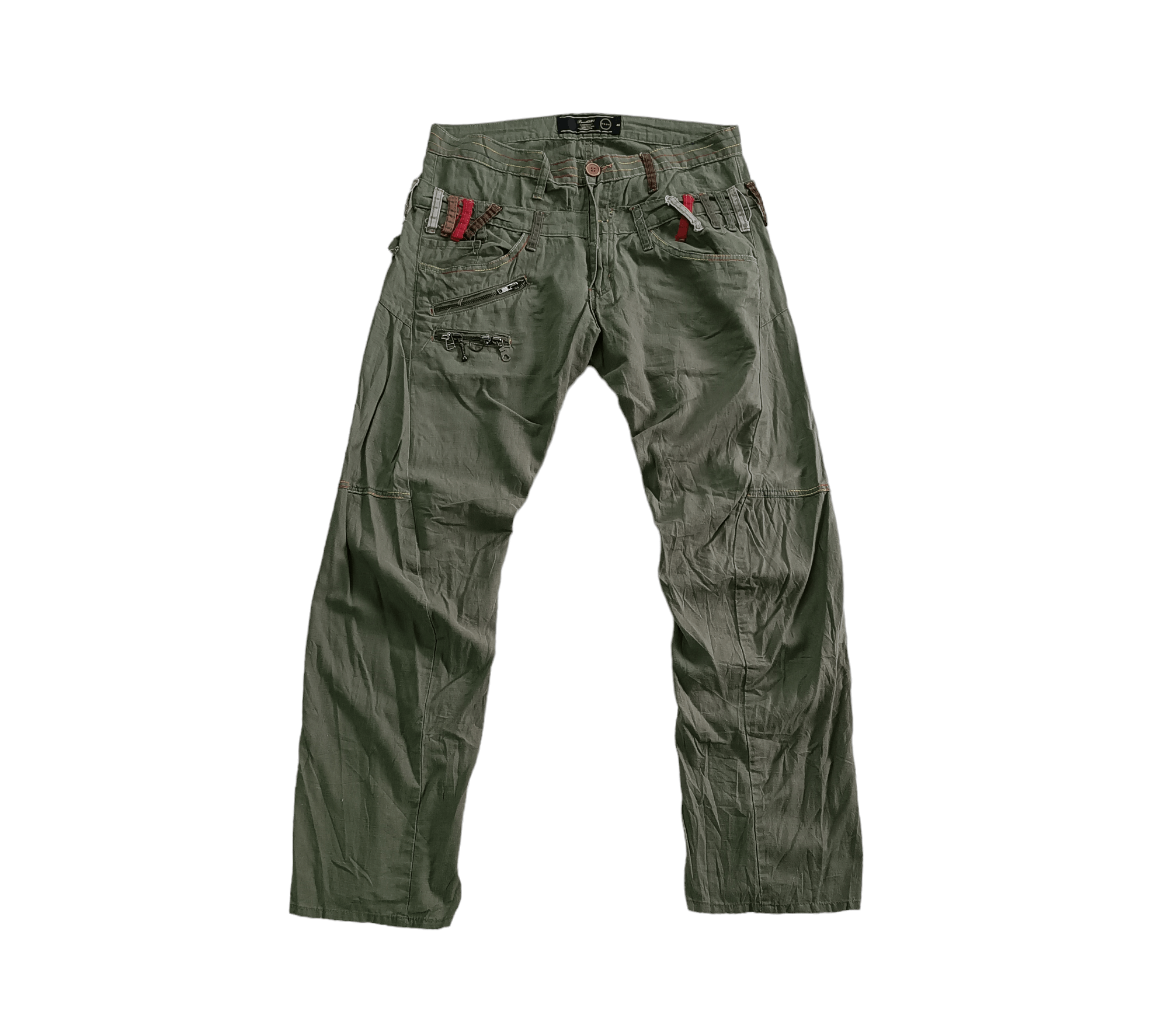 image of If Six Was Nine Japanese Breathmint Double Waist Bondage Pants in Green, Men's (Size 34)
