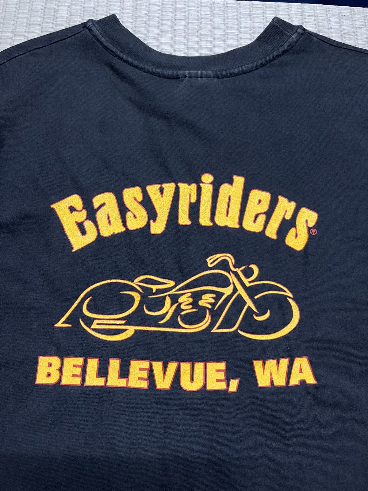 Harley Davidson 1997 Easyriders Chop It Stroke It Faded Black T-Shirt Size US L / EU 52-54 / 3 - 8 Thumbnail