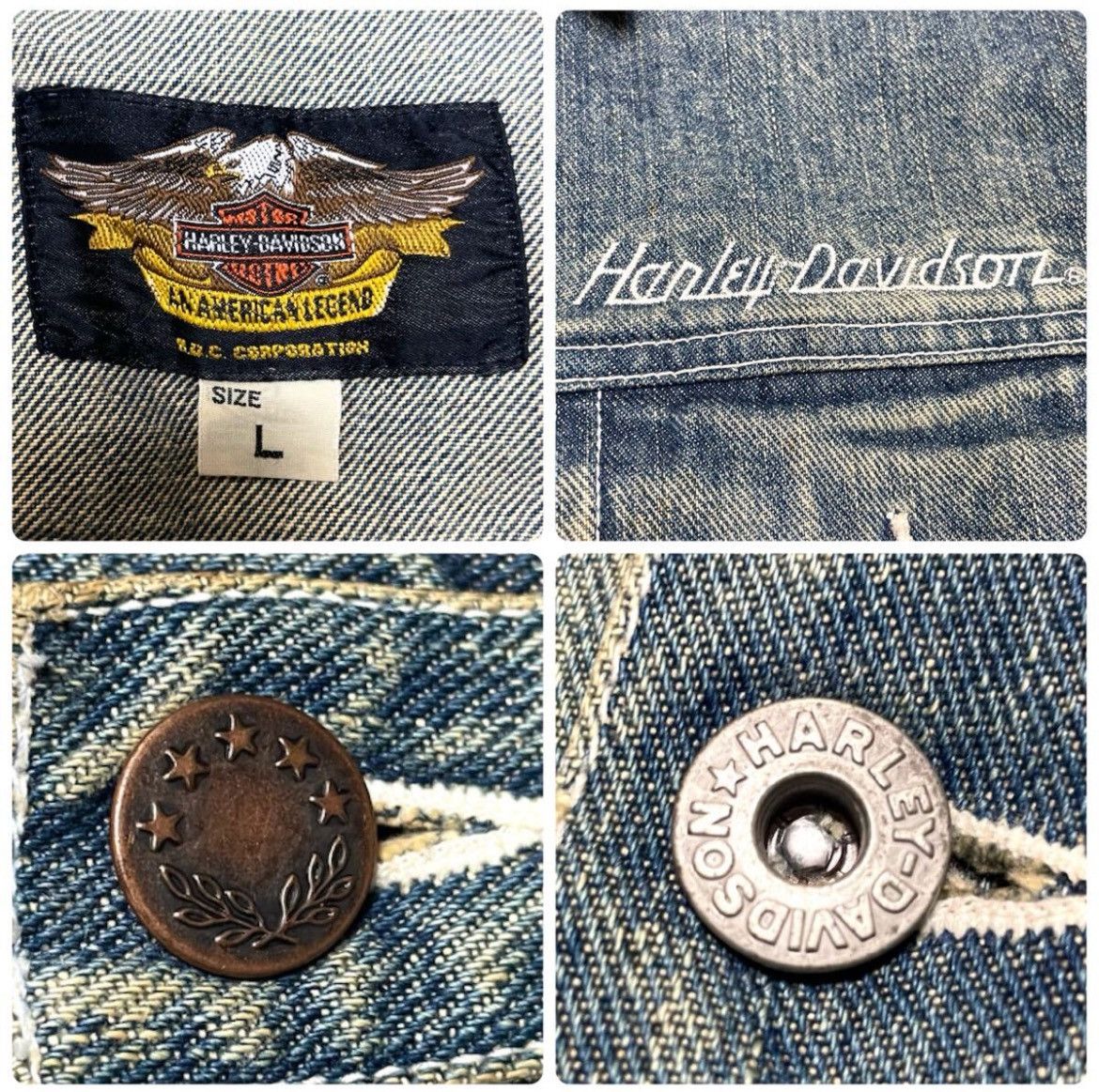 Harley Davidson Vintage Harley-Davidson Chrome Sweet Chrome Denim jacket Size US L / EU 52-54 / 3 - 9 Thumbnail