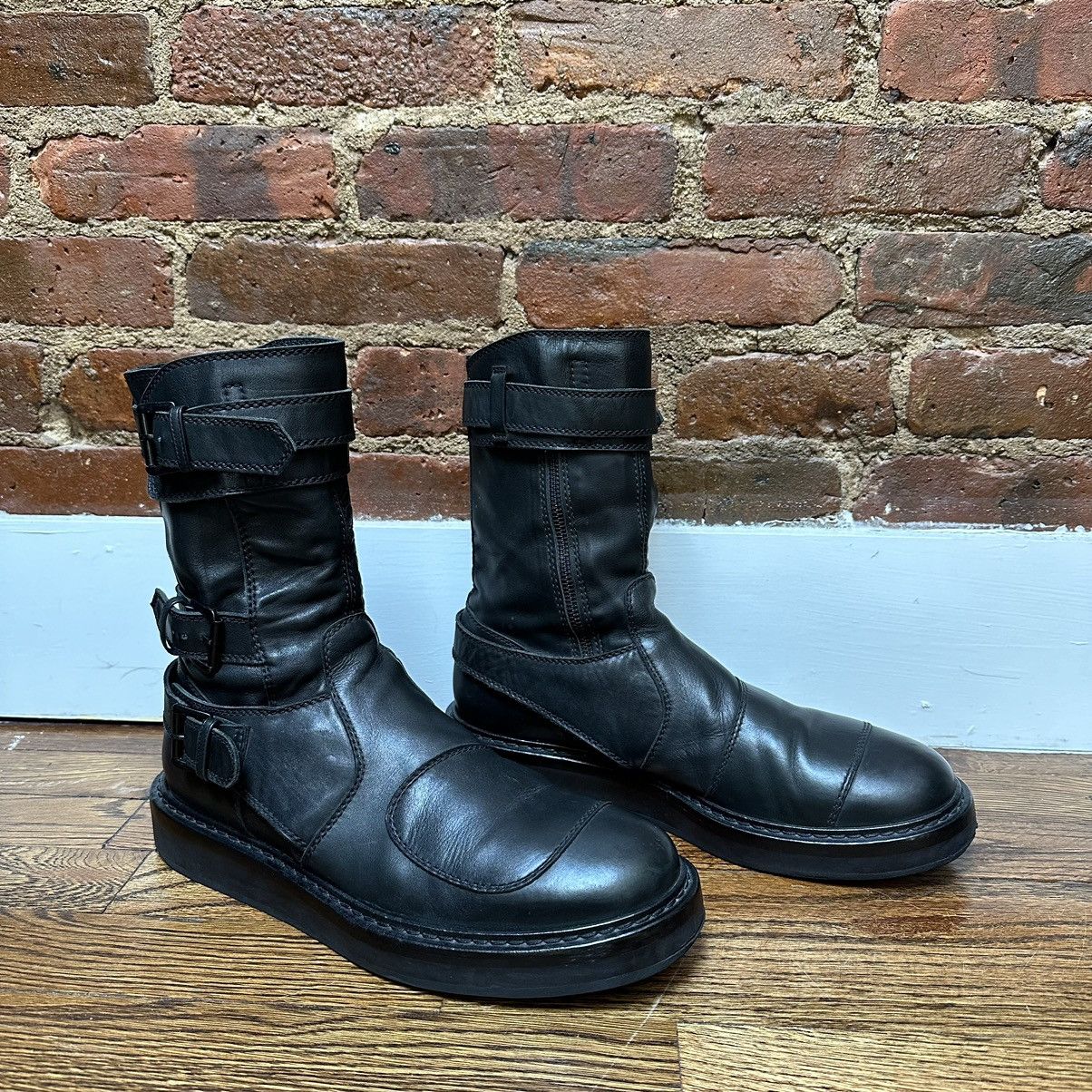 Ann Demeulemeester Ann Demeulemeester Black Leather Space Motorcycle Boots Size US 9.5 / EU 42-43 - 2 Thumbnail