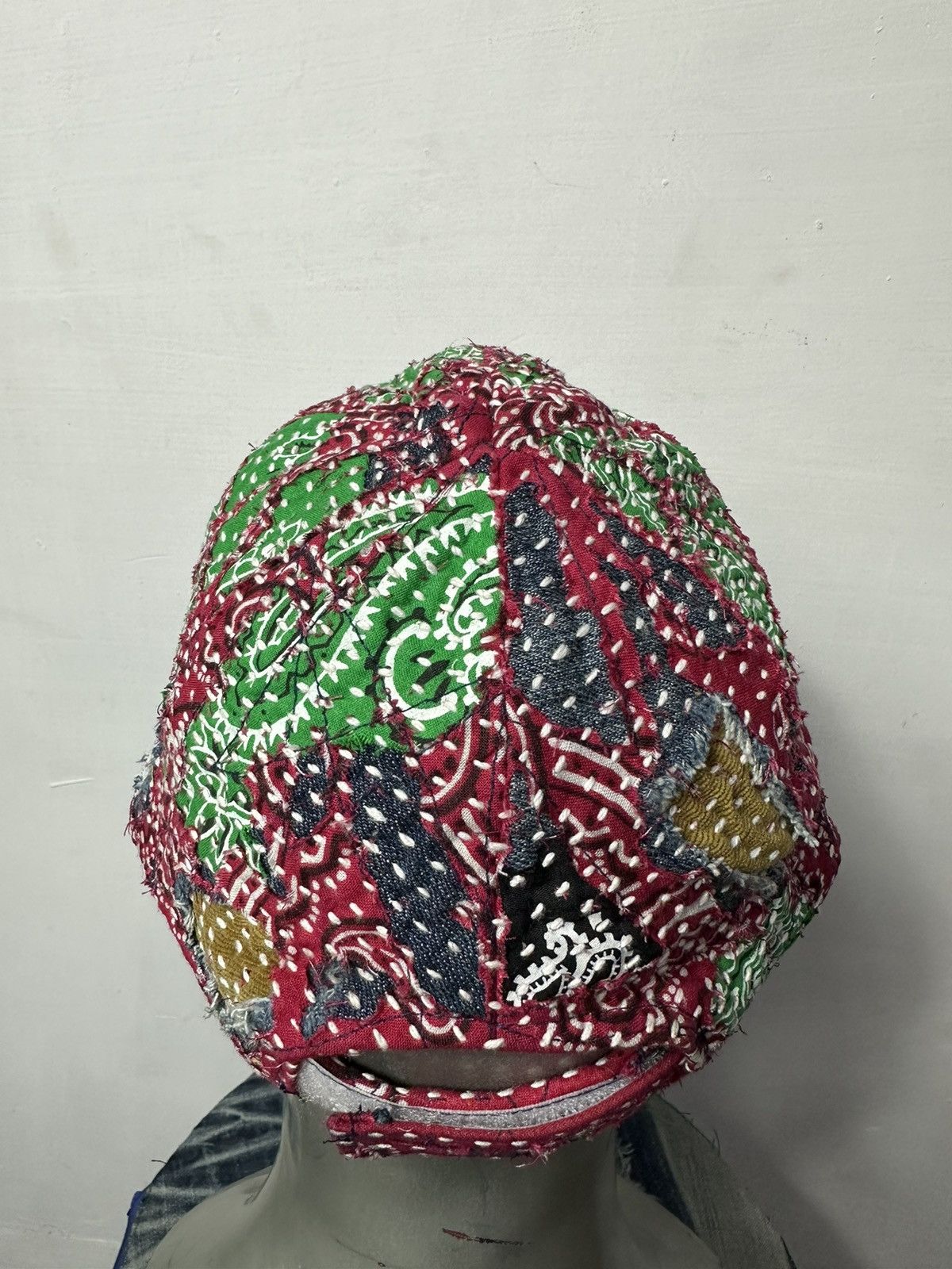 Art Comes First × Handmade Custom Made Distressed Paisley Patchwork Boro hats Size ONE SIZE - 12 Thumbnail