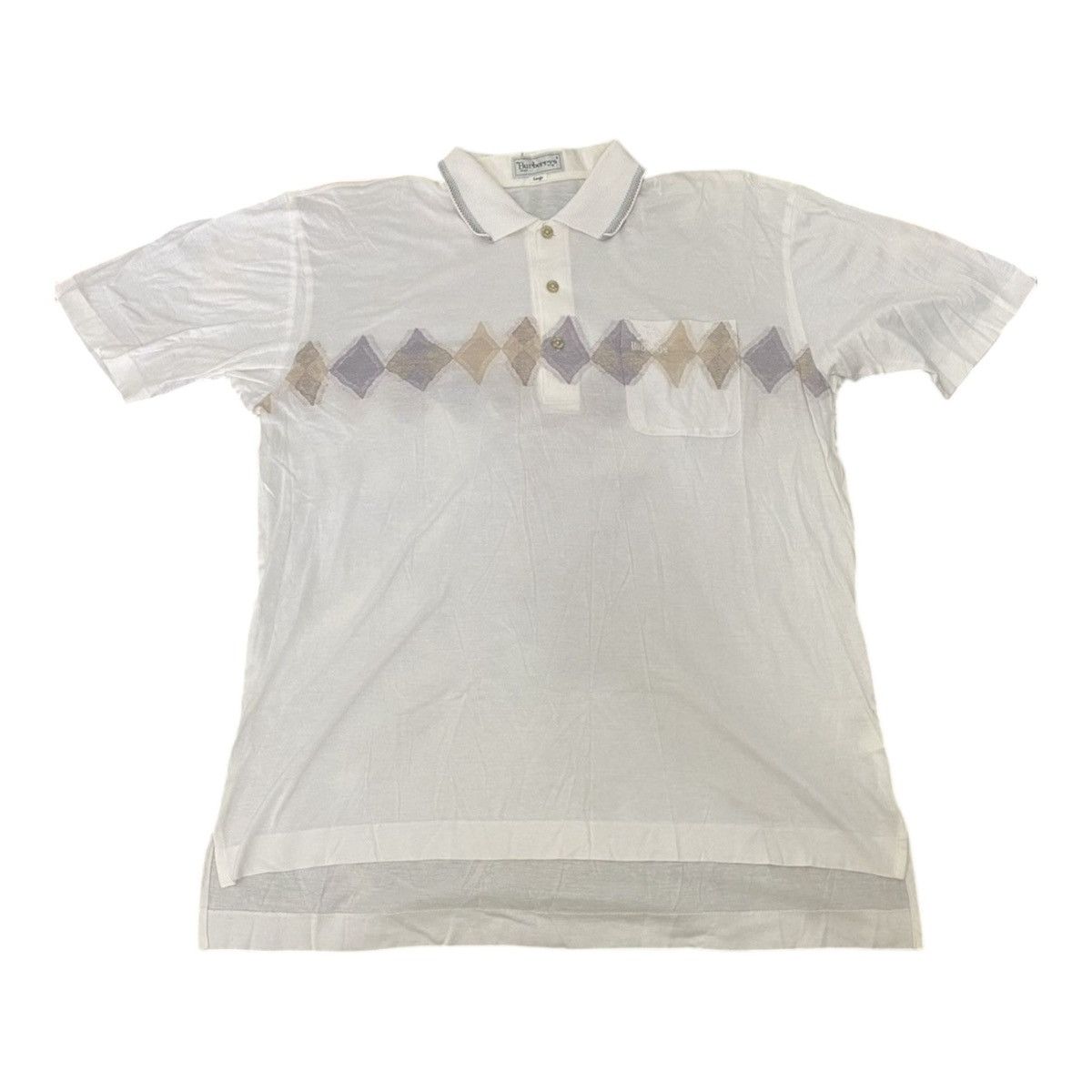 Burberry VINTAGE BURBERRY CHEST NOVACHECK EMBROIDERE LOGO POLO TEE Size US L / EU 52-54 / 3 - 1 Thumbnail