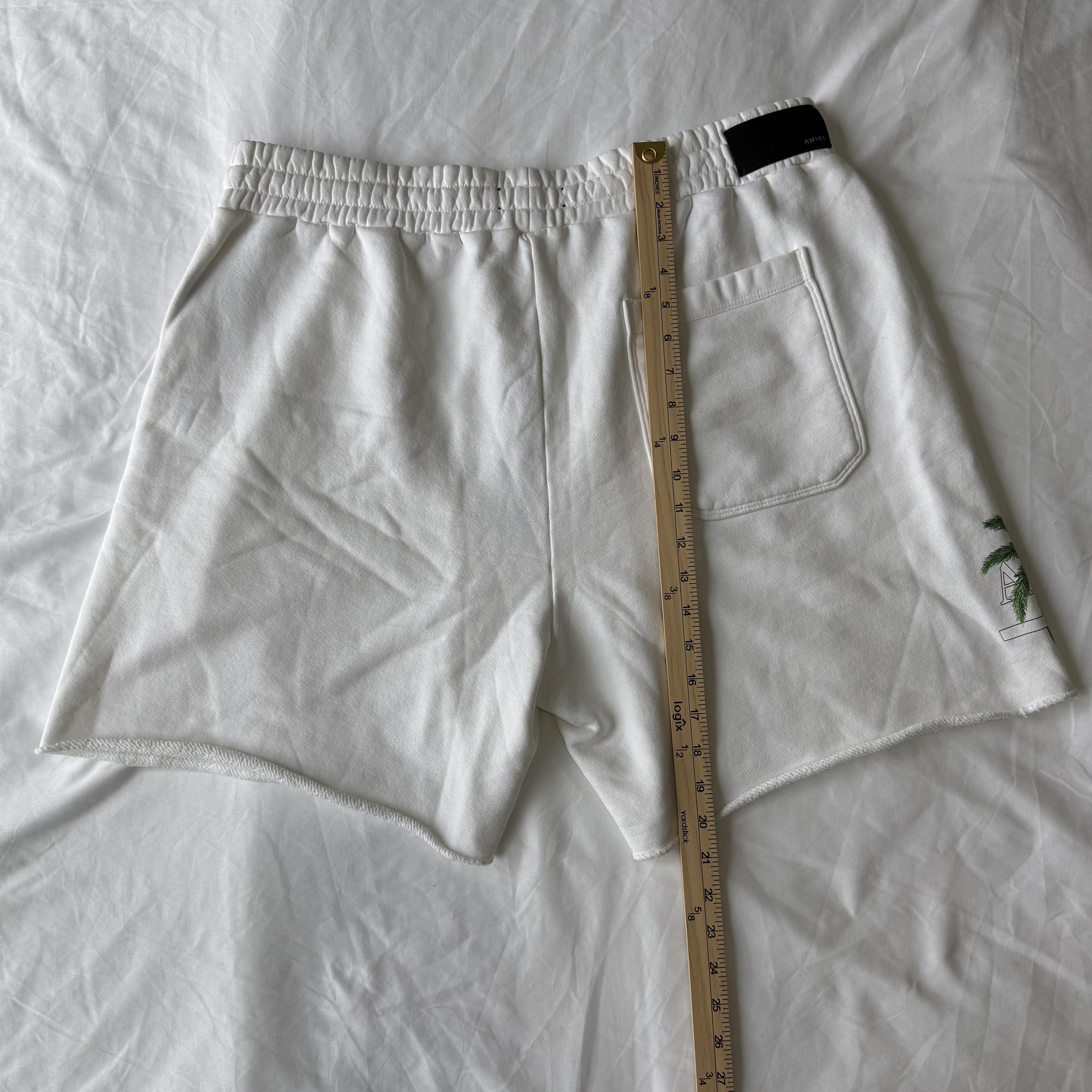 Amiri Amiri Dubai Exclusive Palm Tree Embroidered Sweatshorts Size US 43 - 12 Thumbnail