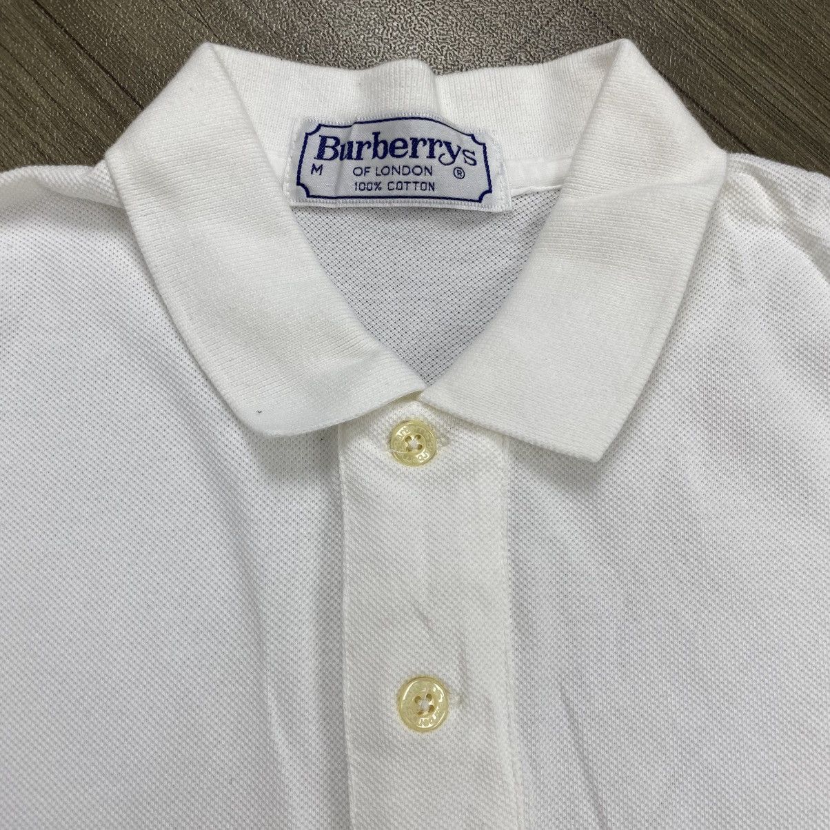 Burberry Vintage Burberrys London Nova Check White Long Polo Shirt Size US M / EU 48-50 / 2 - 3 Thumbnail
