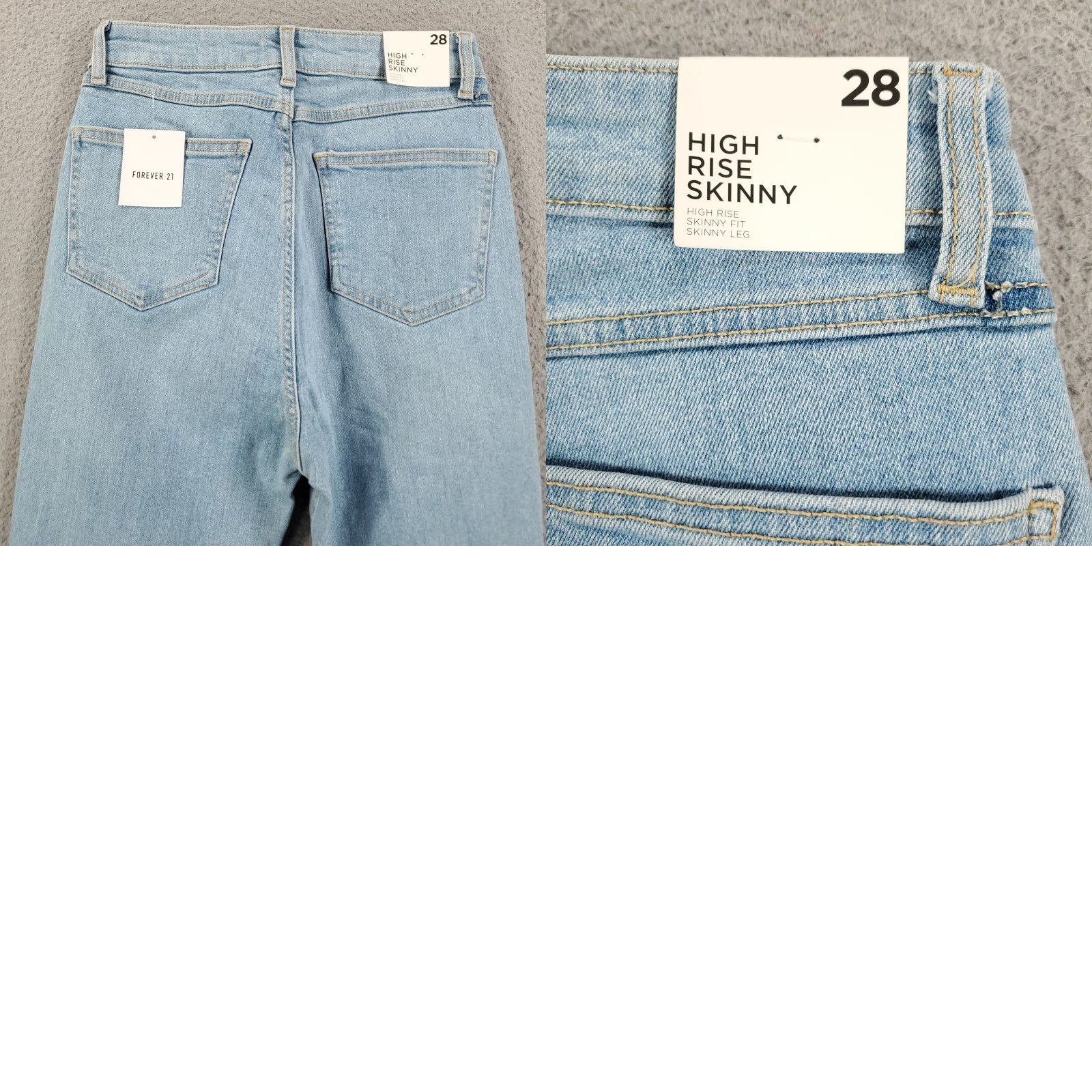 Forever 21 FOREVER 21 Jeans Skinny 28 Womens Distressed High Rise Light Wash NWT Jeans Women 5-Pocket Denim Stretch Urban 90s Grunge Modern Fit Size 26" / US 2 / IT 38 - 9 Thumbnail