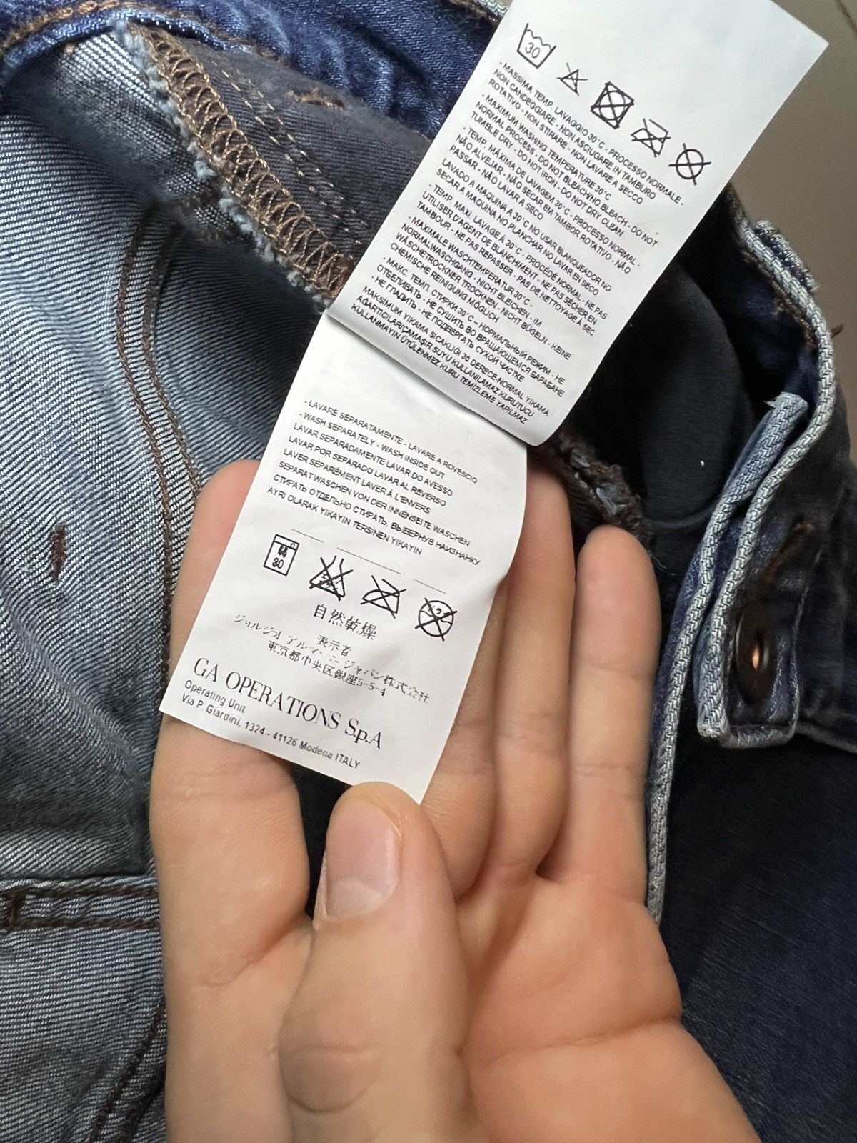 Armani Armani Jeans J45 slim fit faded blue jeans Size US 32 / EU 48 - 20 Thumbnail