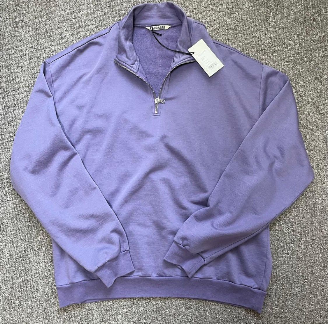 Auralee ELASTIC HIGH GAUGE SWEAT HALF ZIP P/O PURPLE Size 3 Size US M / EU 48-50 / 2 - 3 Thumbnail
