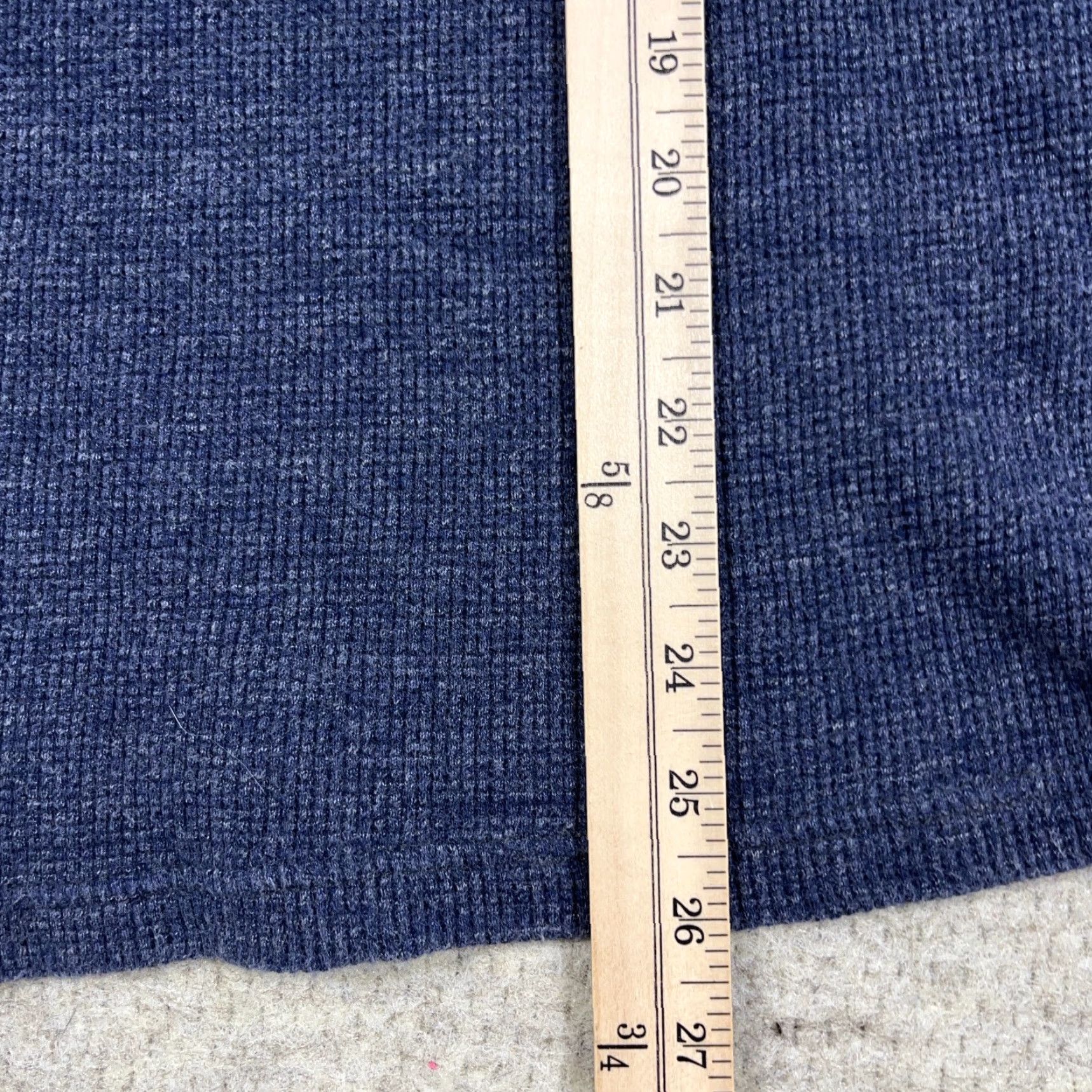 Wallace & Barnes Wallace & Barnes Shirt Men Medium Blue Henley Thermal Waffle Knit Base Layer Size US M / EU 48-50 / 2 - 7 Thumbnail